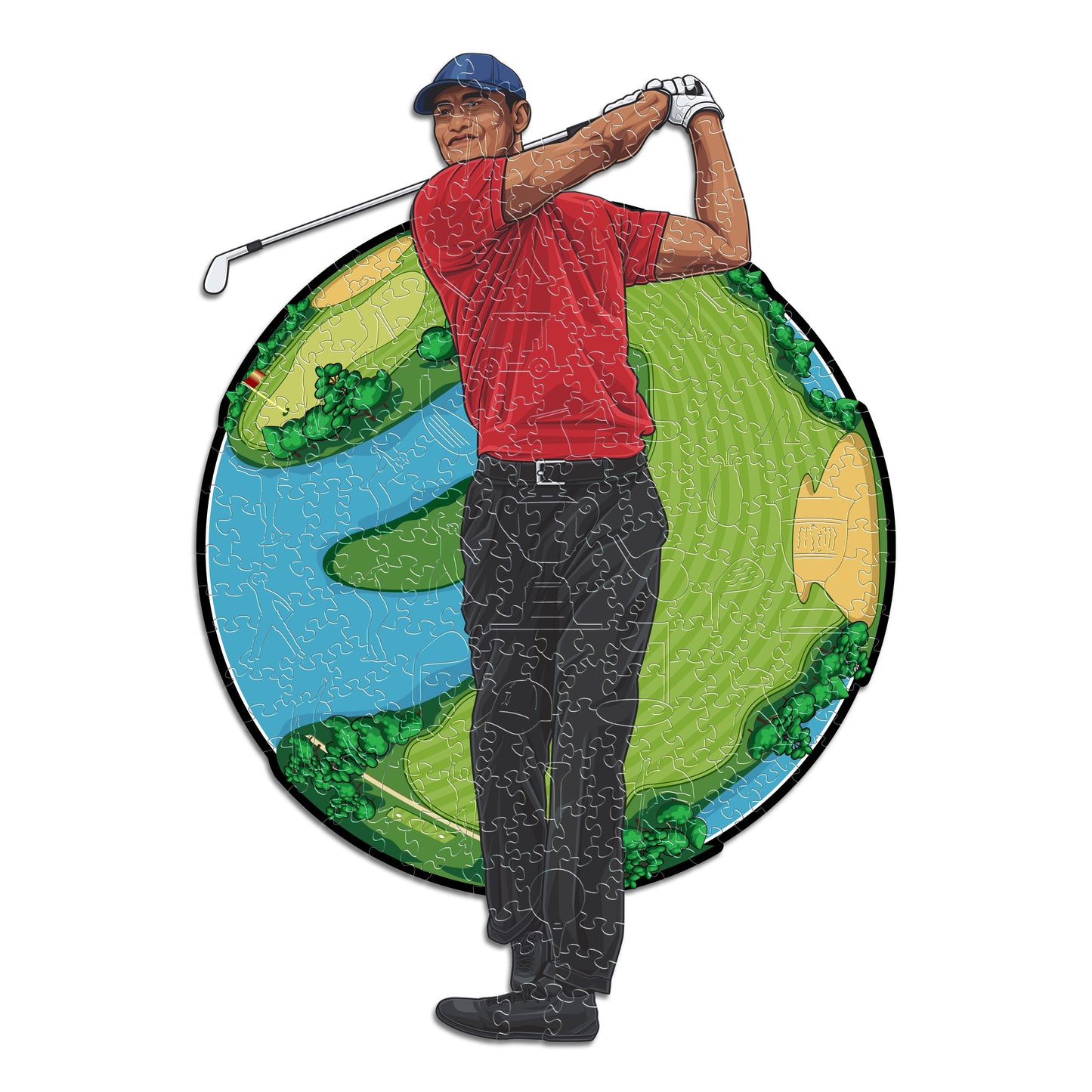 Tiger Woods - Rompecabezas de Madera