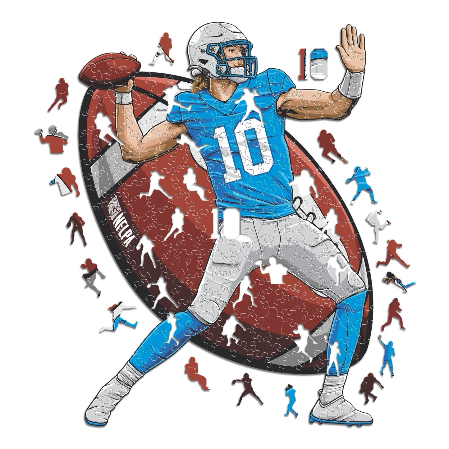 Justin Herbert - Rompecabezas de Madera