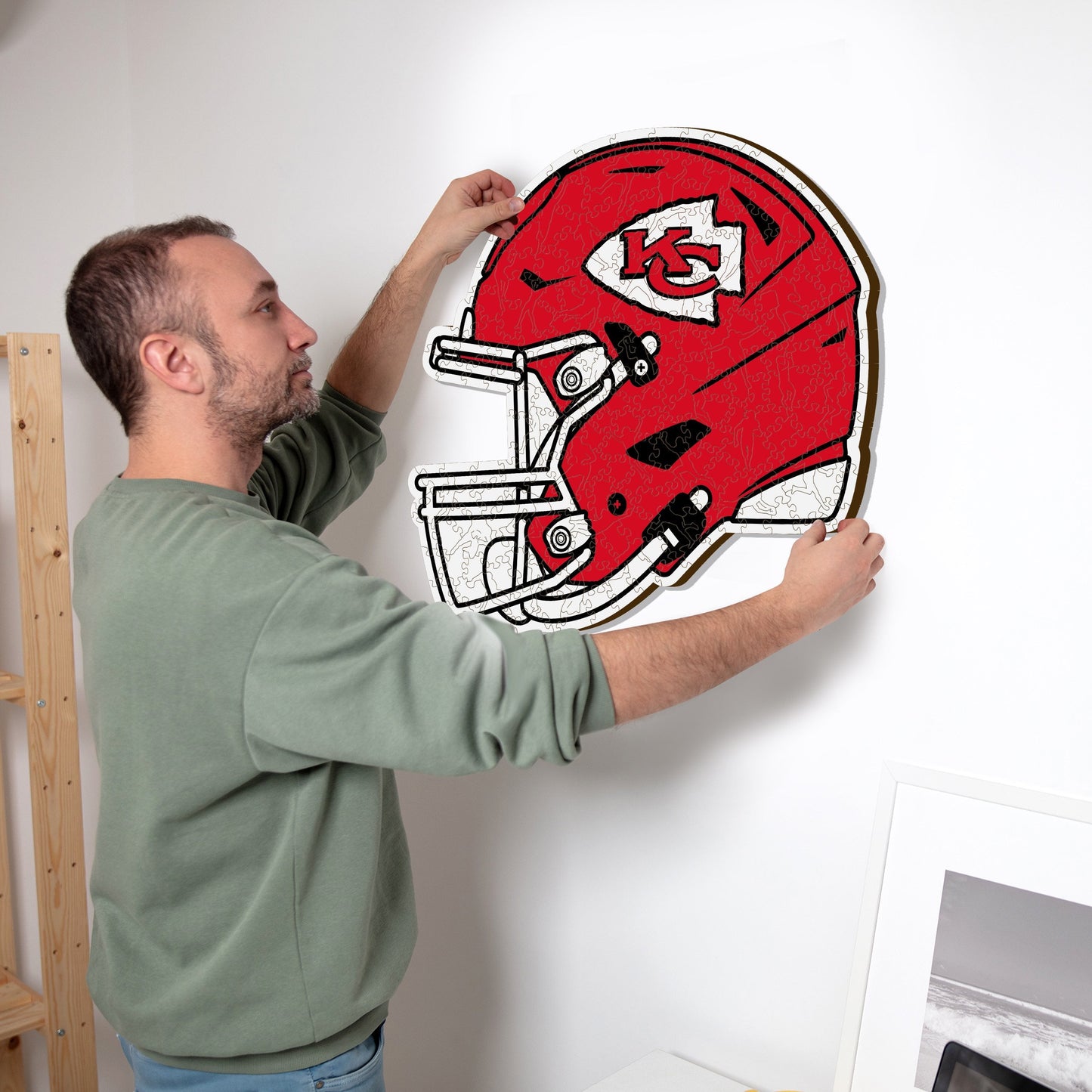 Kansas City Chiefs™ Casco - Rompecabezas de Madera