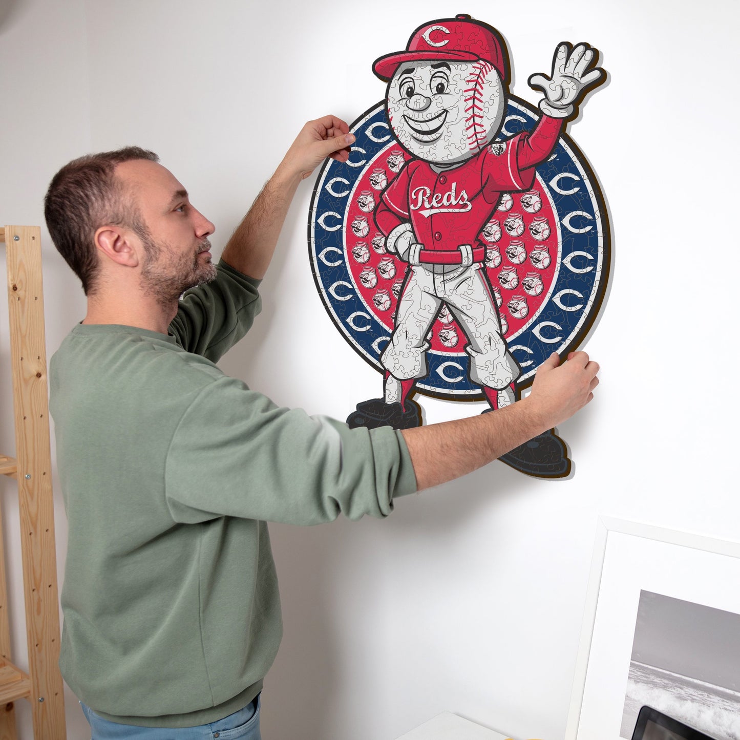 Cincinnati Reds™ Mascota - Rompecabezas de Madera