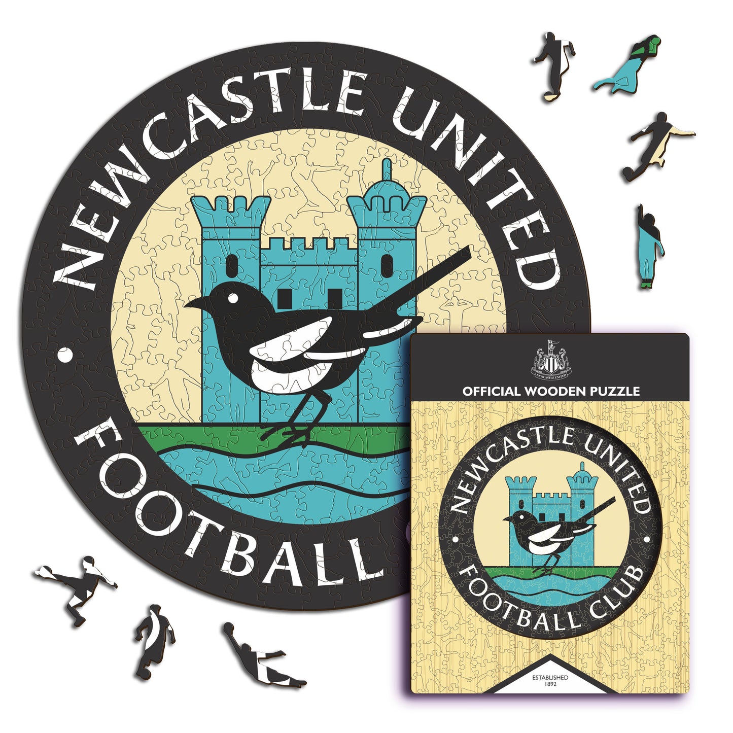 Newcastle United FC® Retro Logo - Rompecabezas de Madera