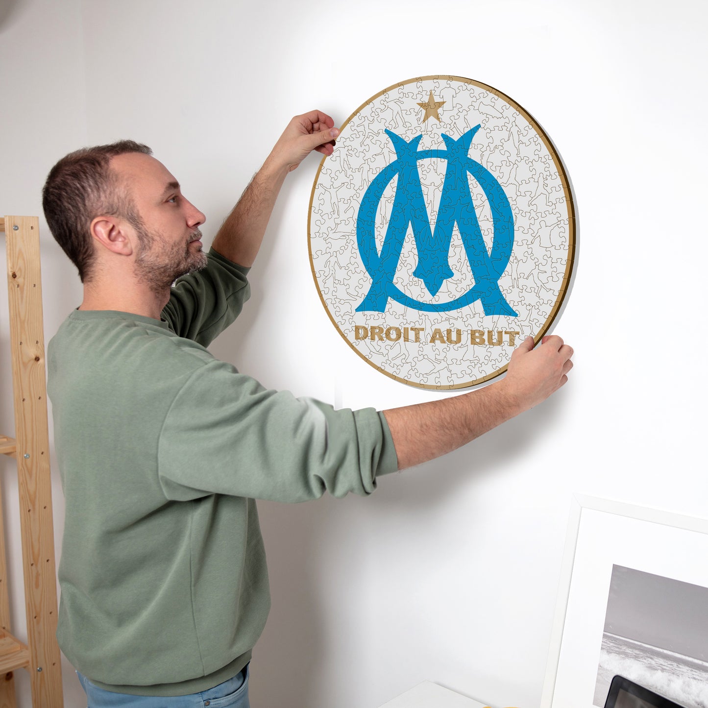 Olympique de Marseille® Logo - Rompecabezas de Madera Oficial