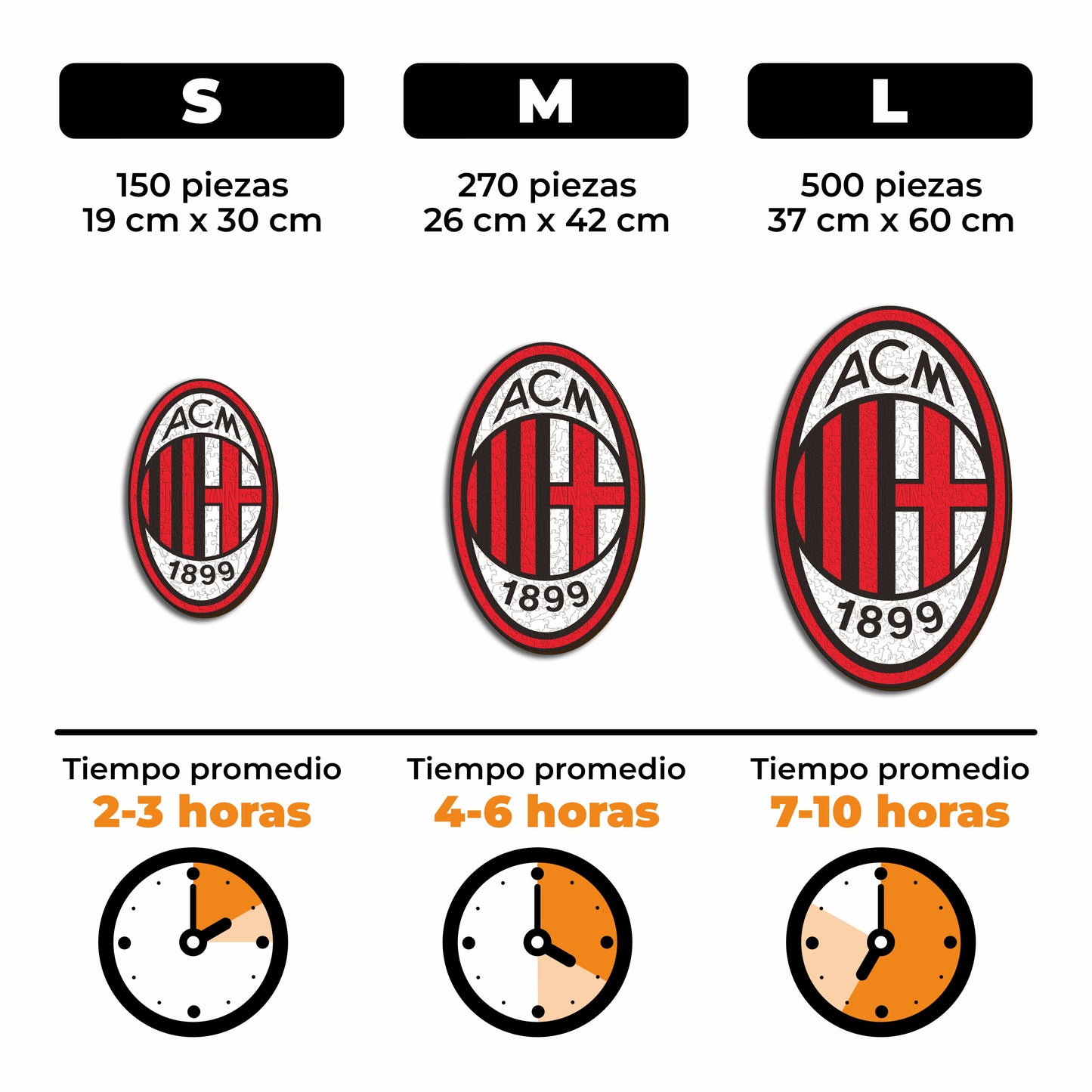 AC Milan® Logo - Rompecabezas de Madera