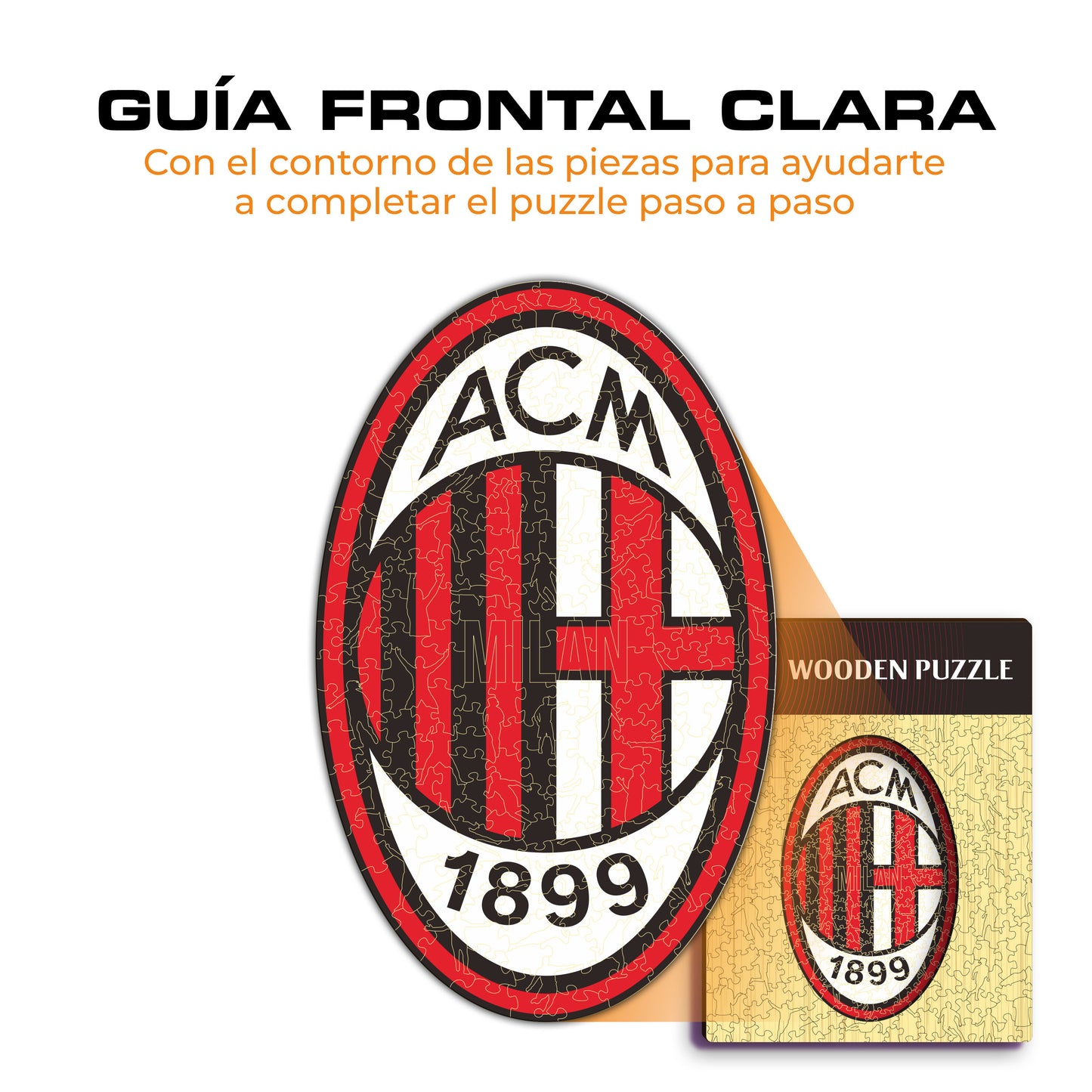AC Milan® Logo - Rompecabezas de Madera