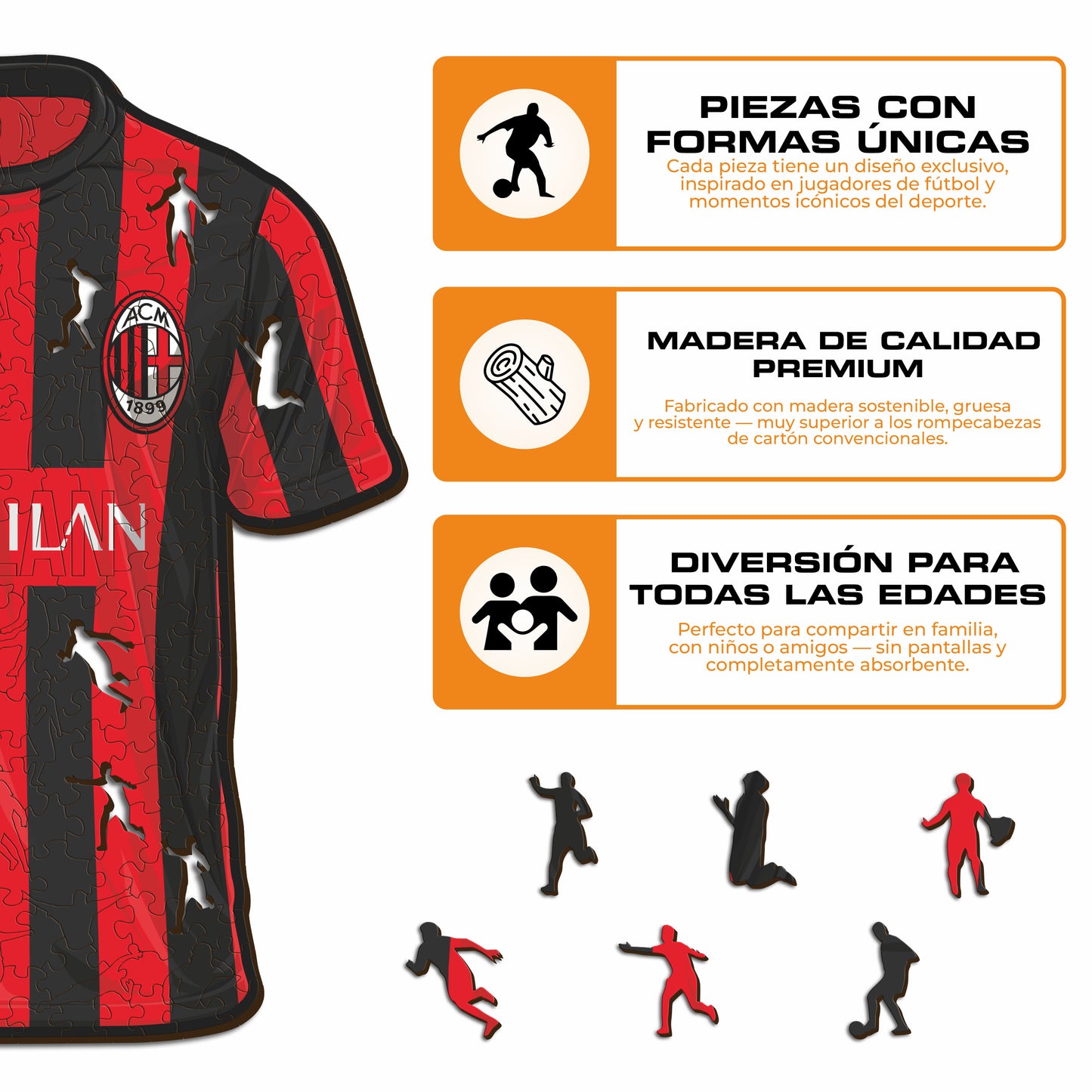 AC Milan® Camiseta - Rompecabezas de Madera