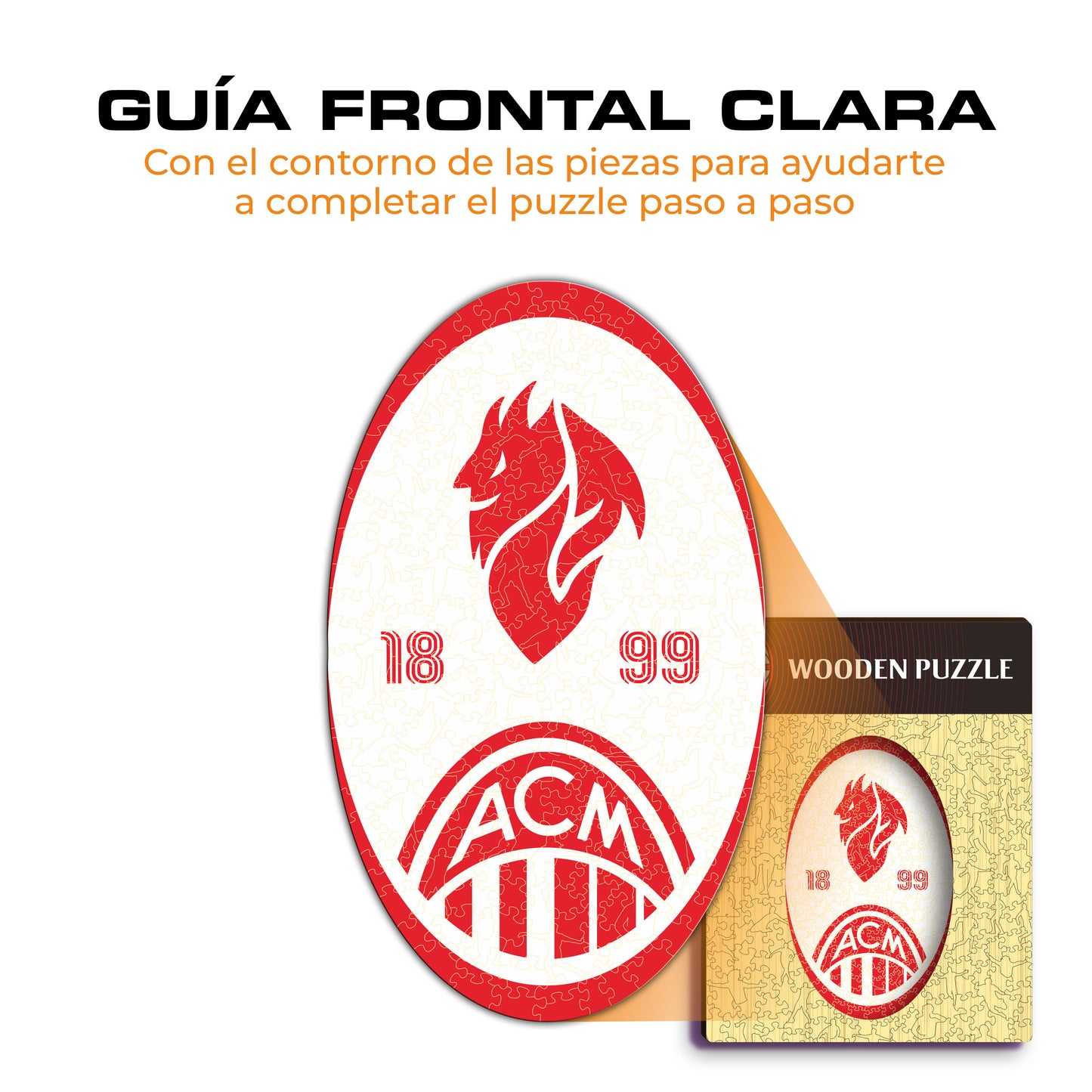 AC Milan® Retro Logo - Rompecabezas de Madera