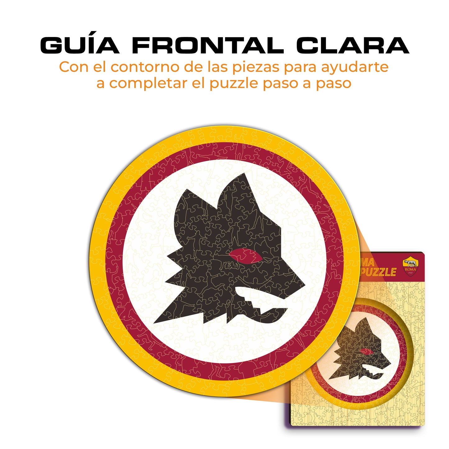 AS Roma® Logo Lupetto - Rompecabezas de Madera