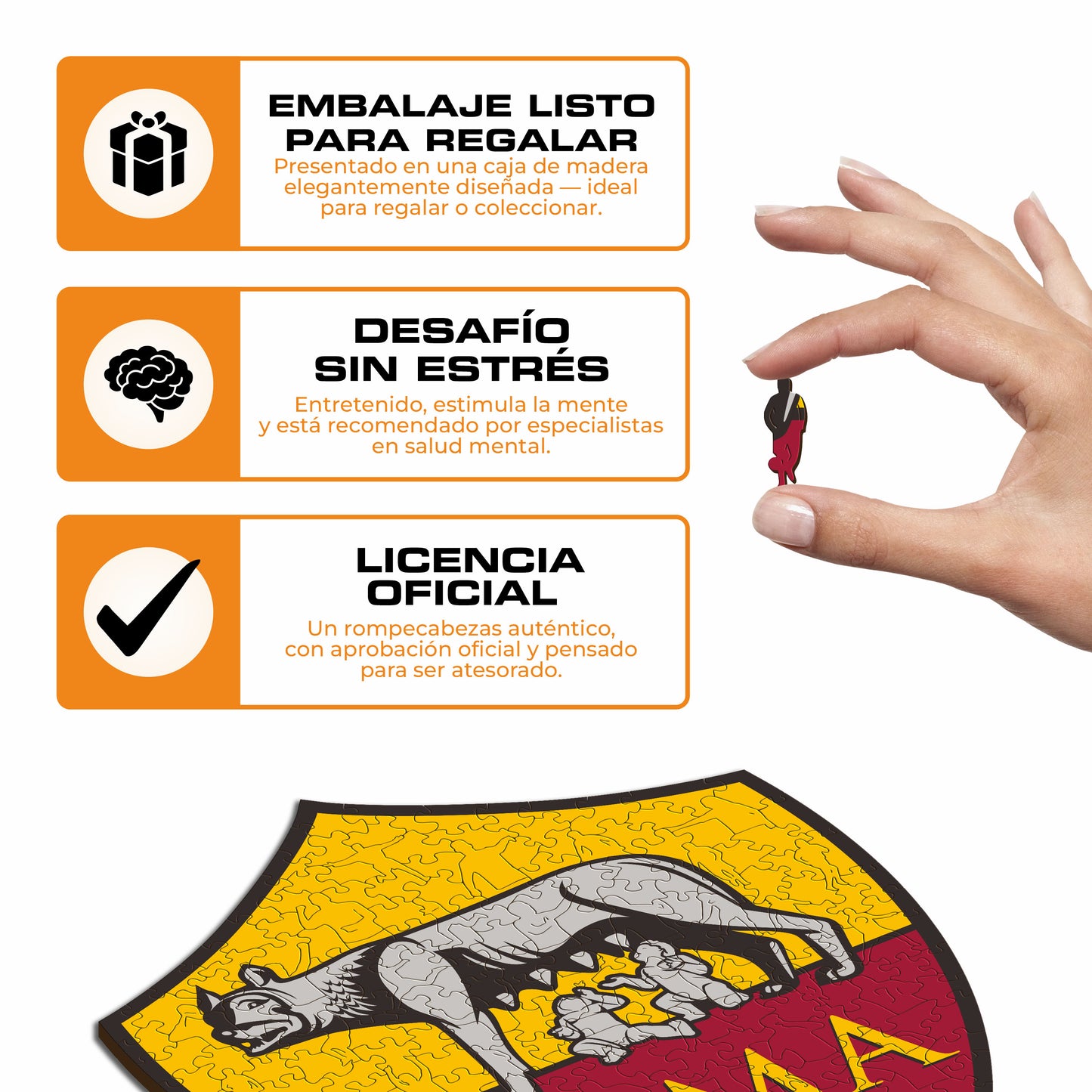 AS Roma® Logo - Rompecabezas de Madera