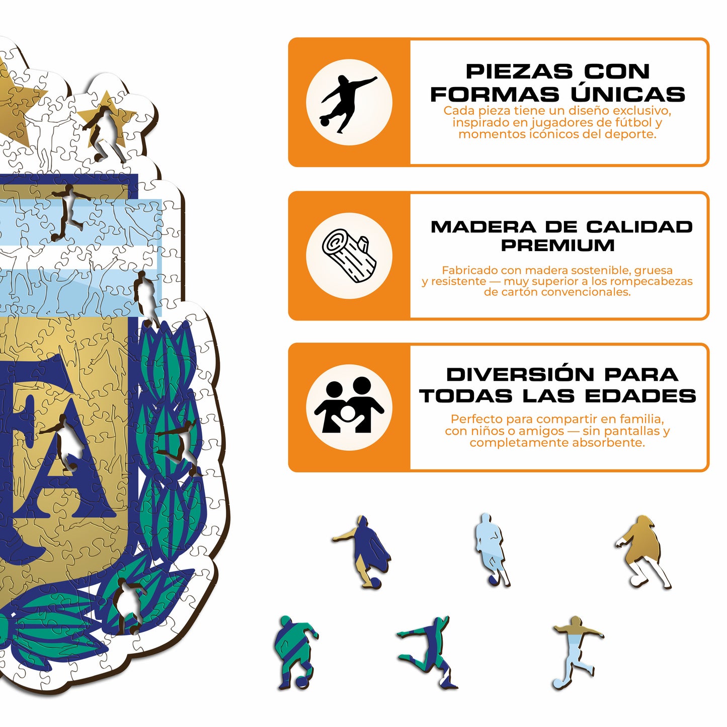 Selección Argentina® Logo - Rompecabezas de Madera