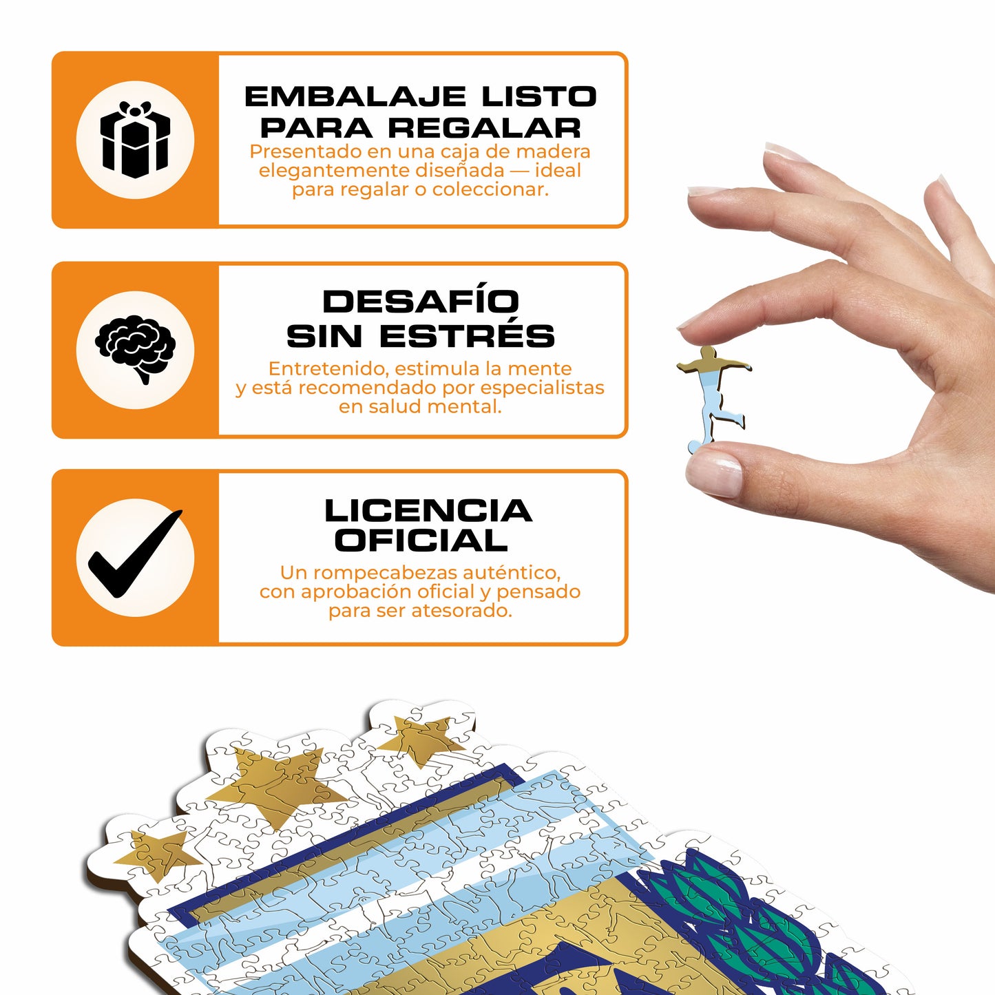 Selección Argentina® Logo - Rompecabezas de Madera