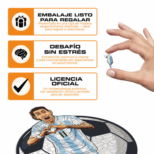 Ángel Di María - Rompecabezas de Madera