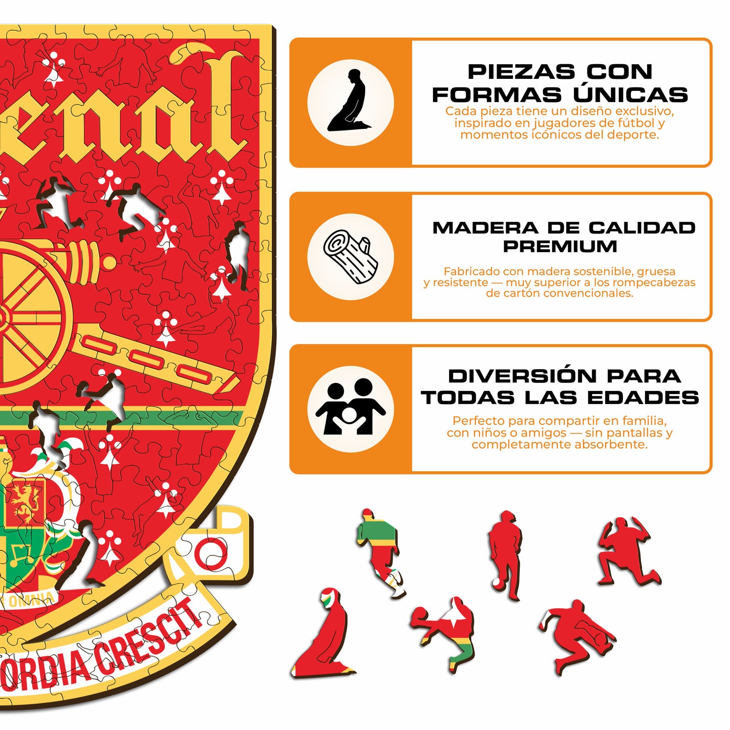 Arsenal FC® Retro Logo - Rompecabezas de Madera
