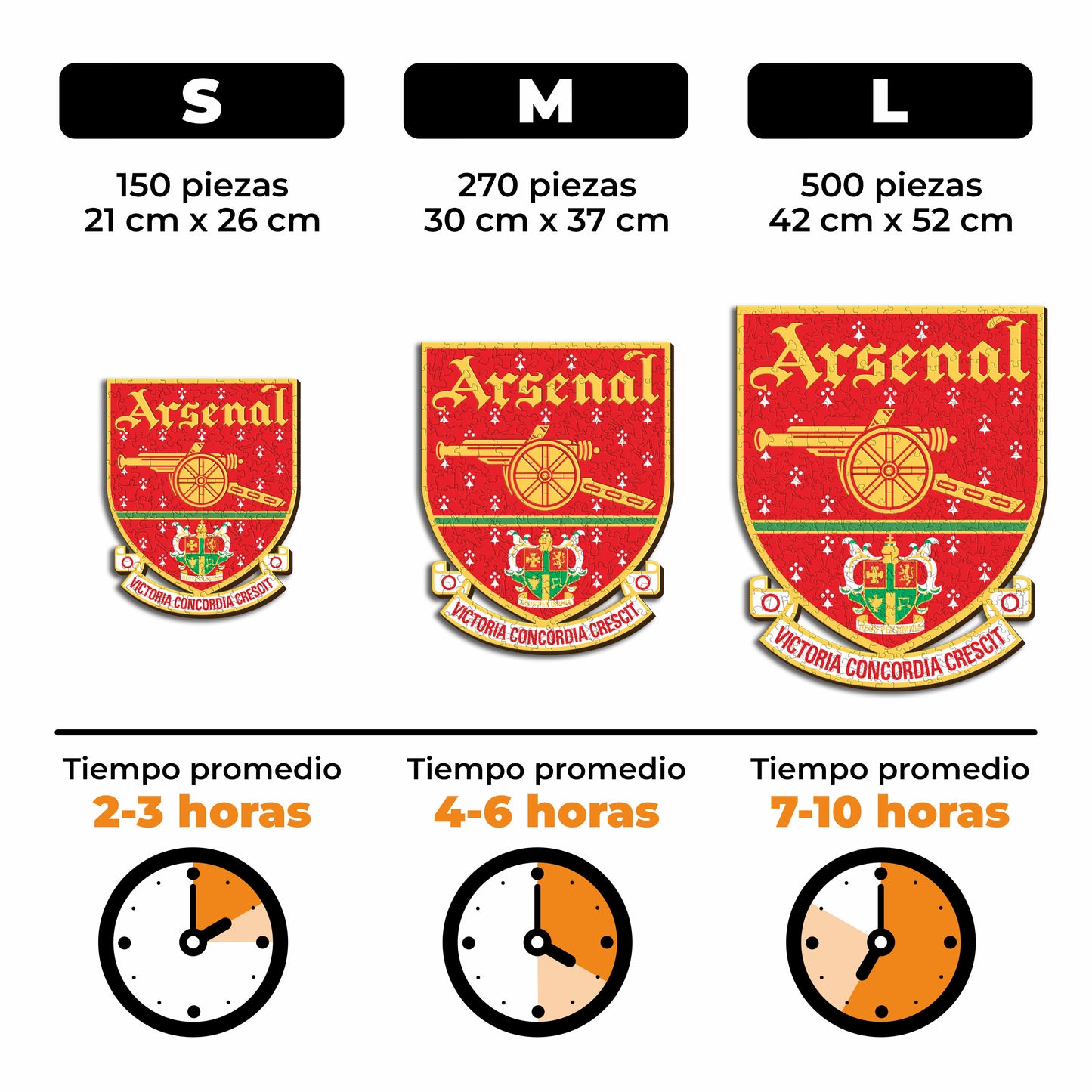 Arsenal FC® Retro Logo - Rompecabezas de Madera