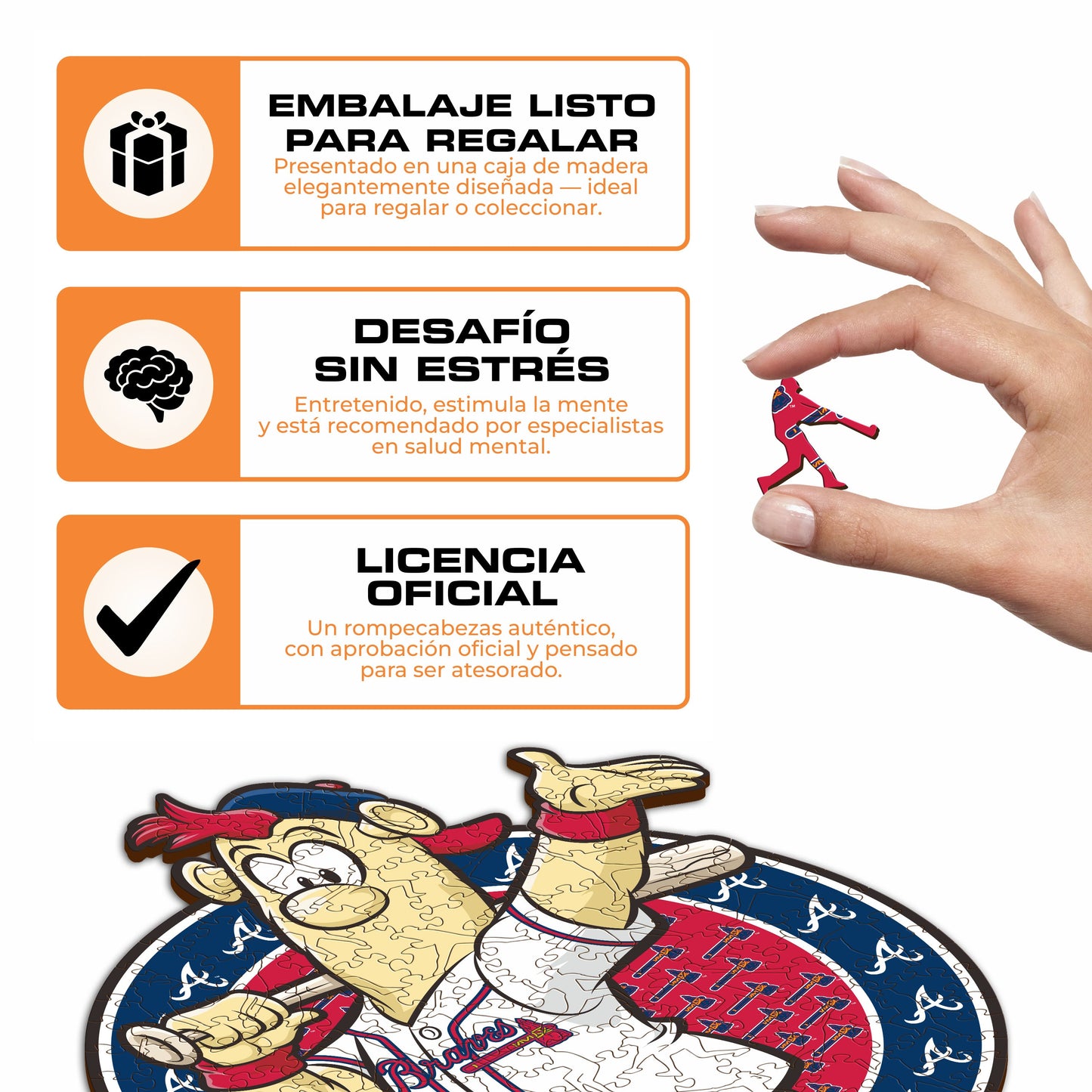 Atlanta Braves™ Mascota - Rompecabezas de Madera