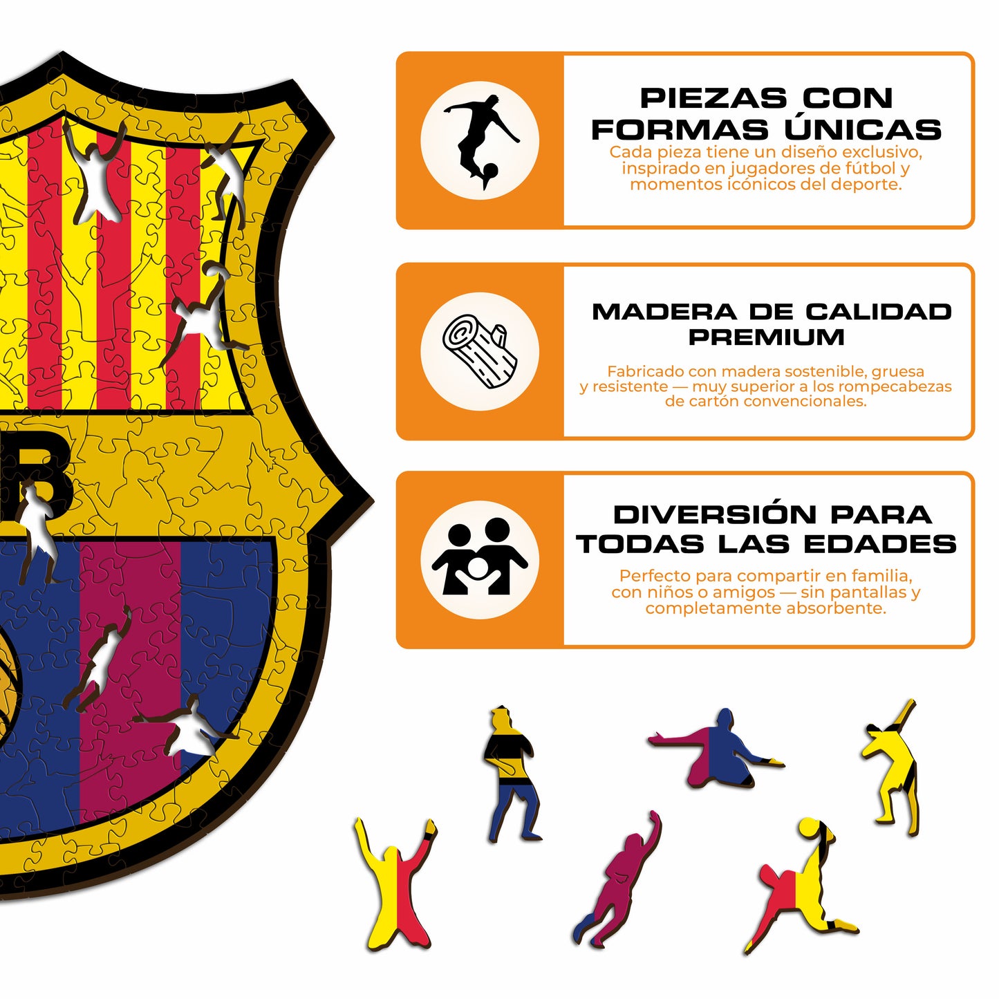 FC Barcelona® Logo - Rompecabezas de Madera