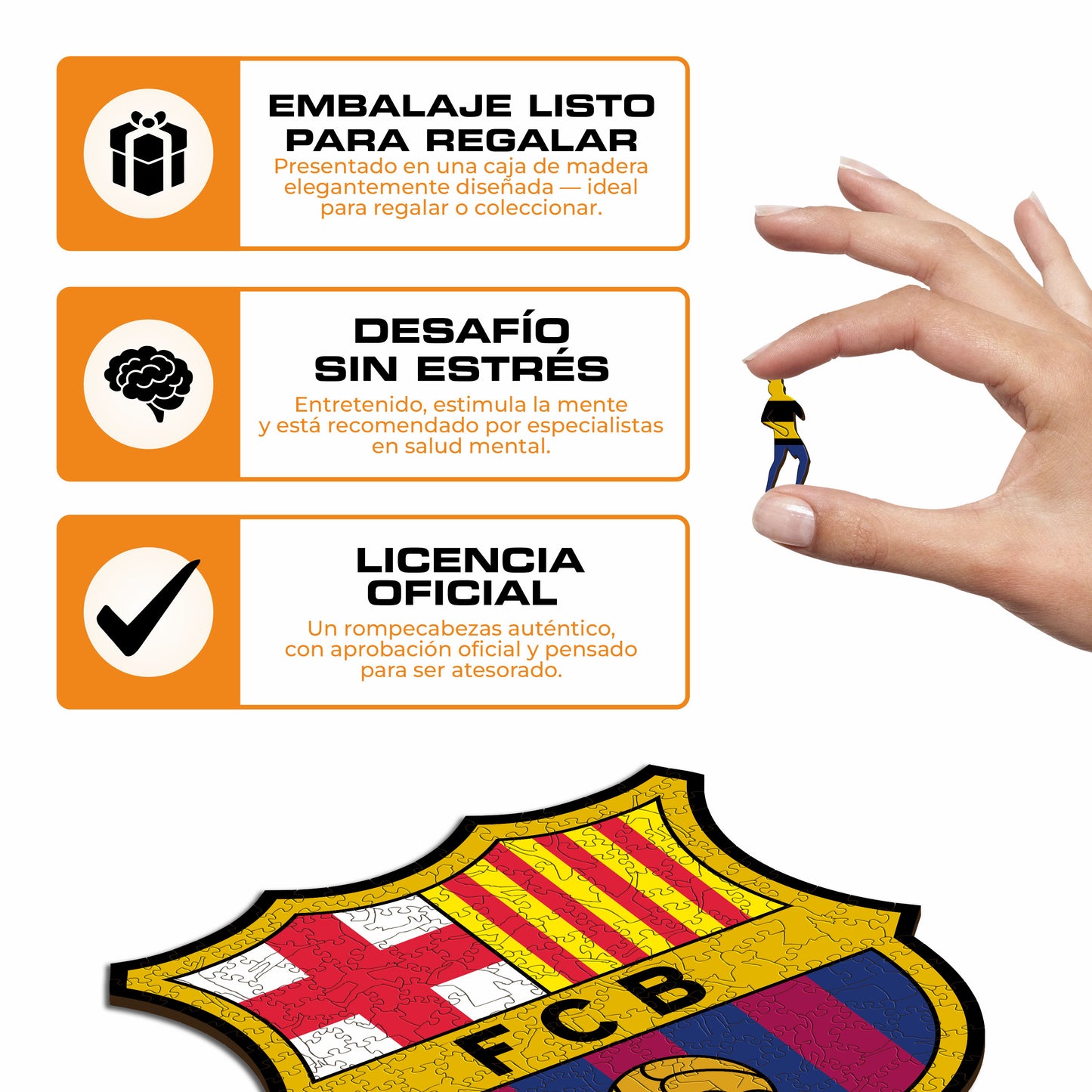 FC Barcelona® Logo - Rompecabezas de Madera