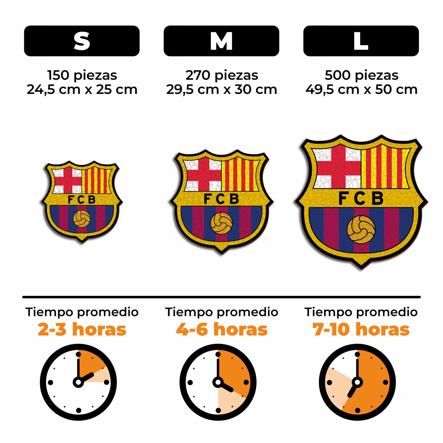 FC Barcelona® Logo - Rompecabezas de Madera