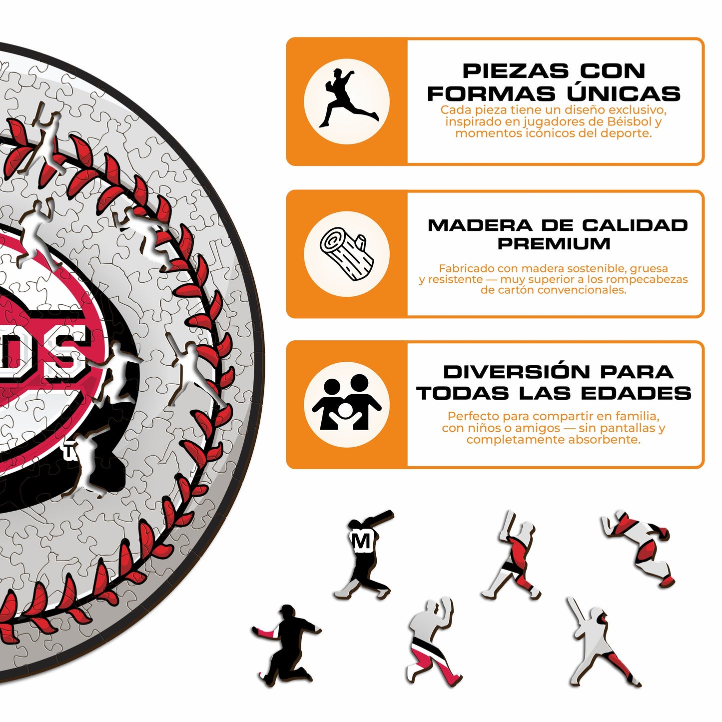 Cincinnati Reds™ - Rompecabezas de Madera