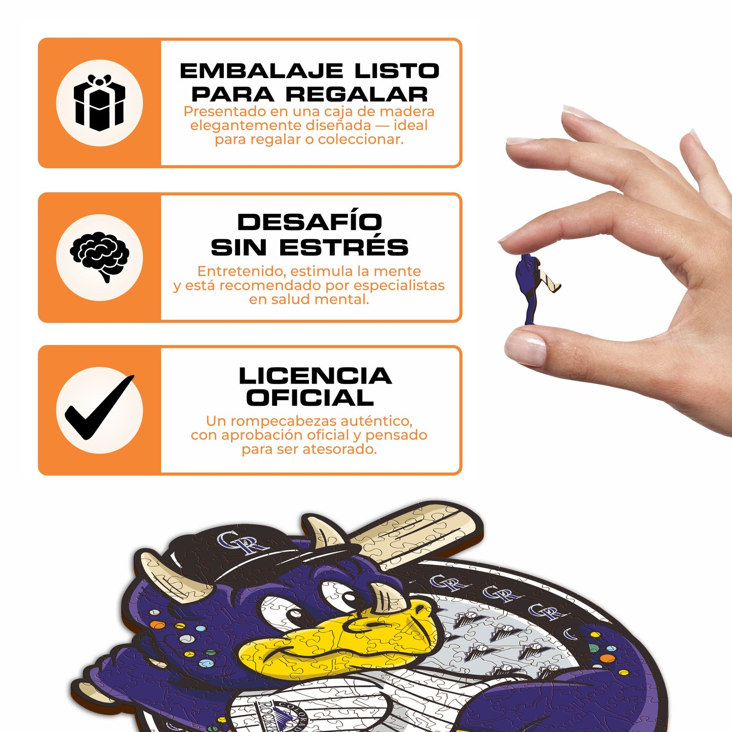 Colorado Rockies™ Mascota - Rompecabezas de Madera