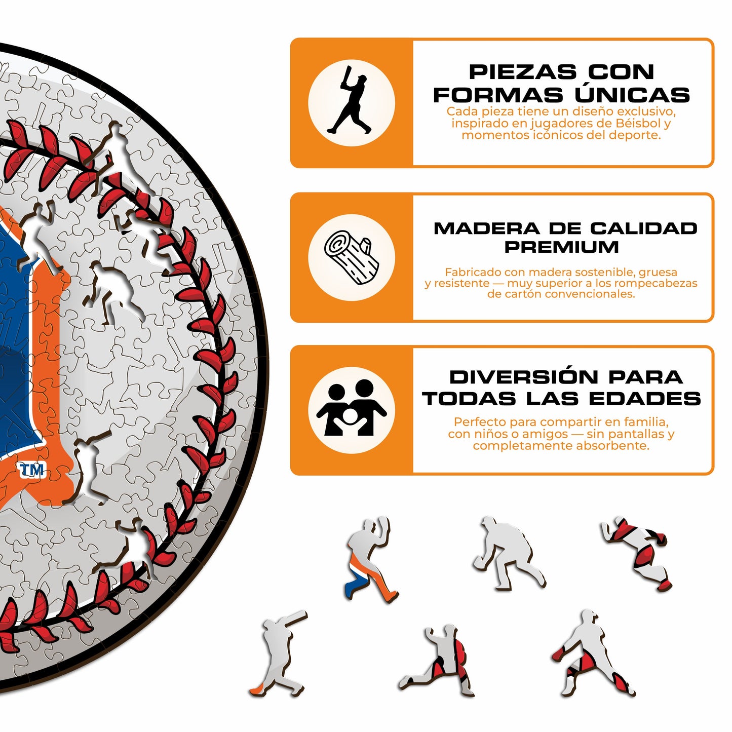 Detroit Tigers™ - Rompecabezas de Madera