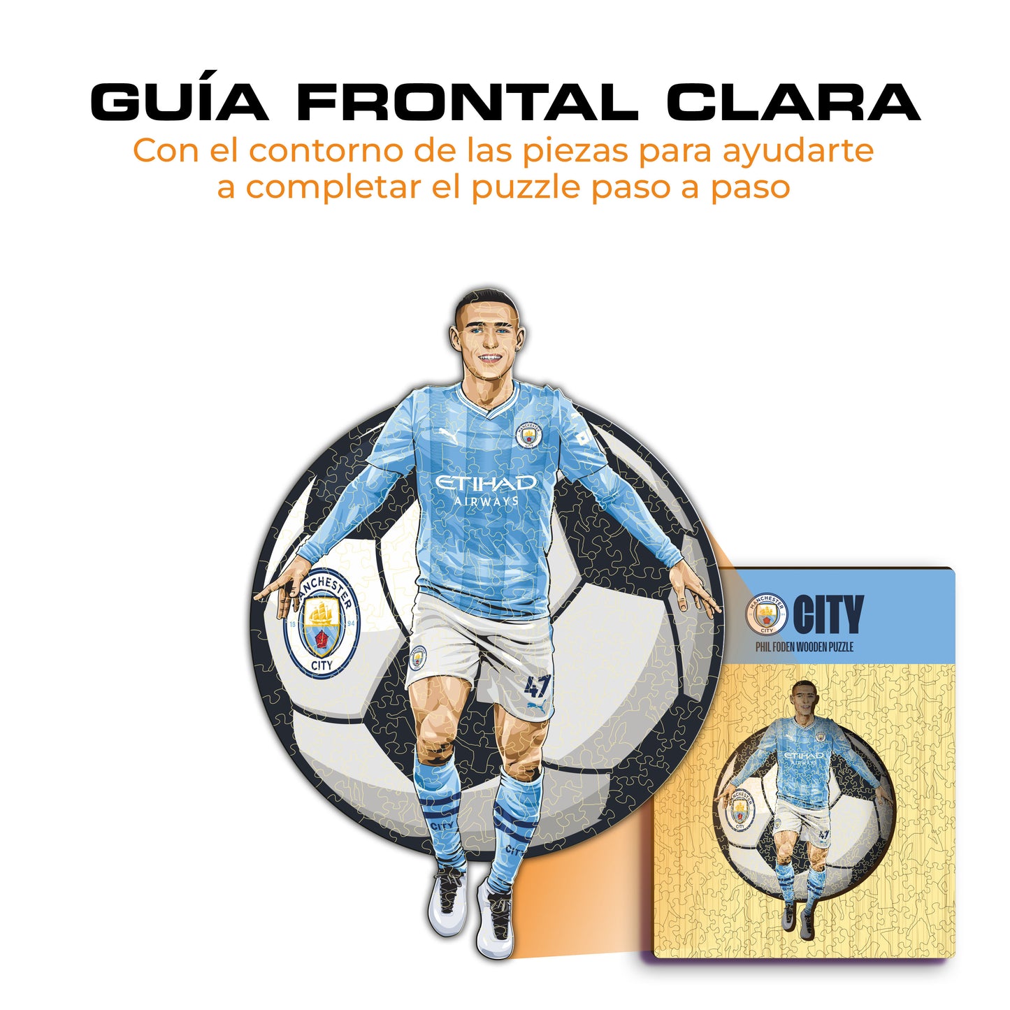 Phil Foden - Rompecabezas de Madera