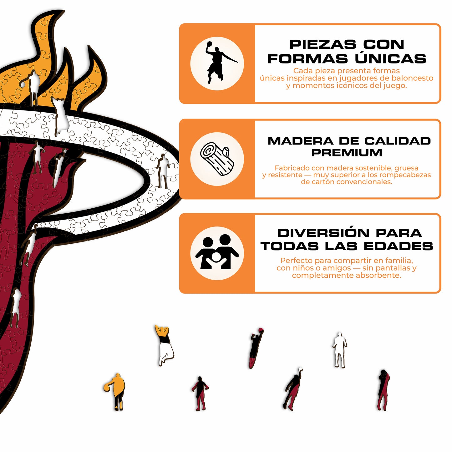 Miami Heat™ - Rompecabezas de Madera