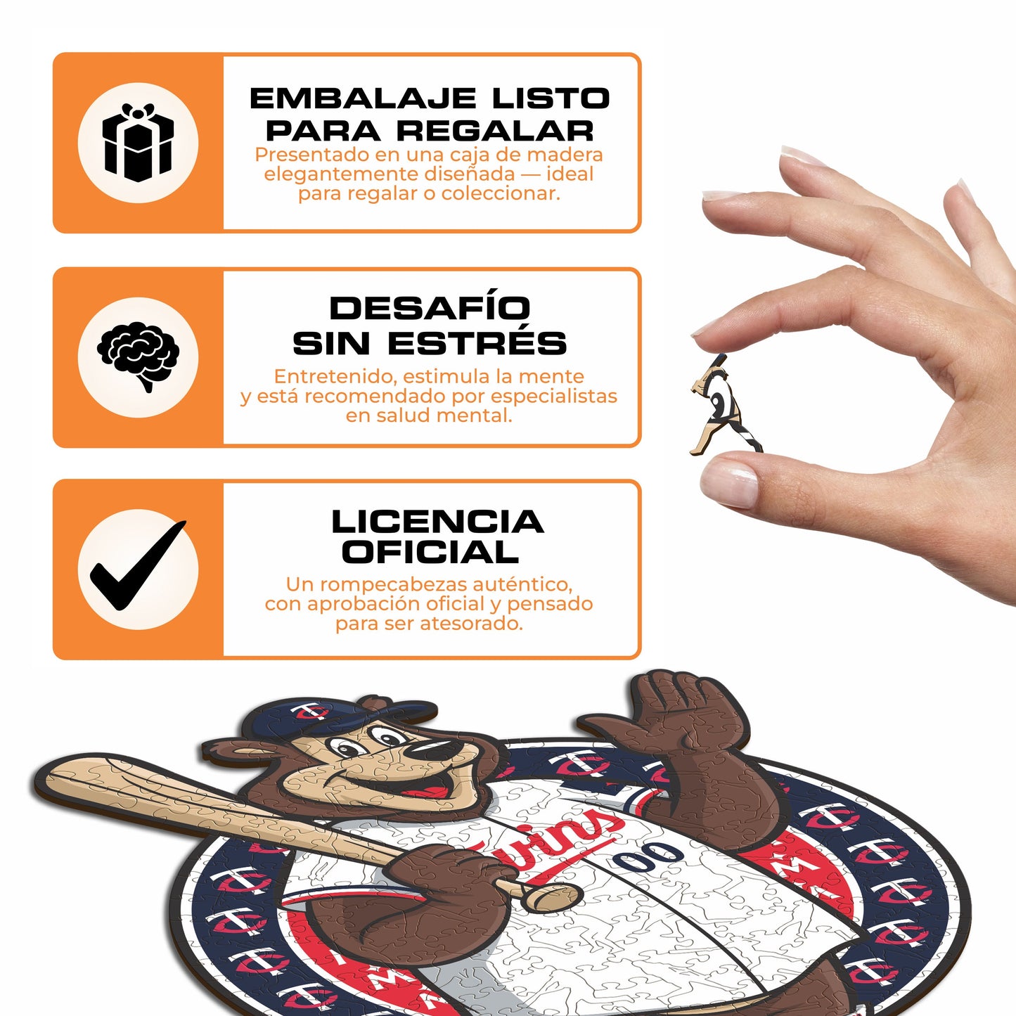 Minnesota Twins™ Mascota - Rompecabezas de Madera