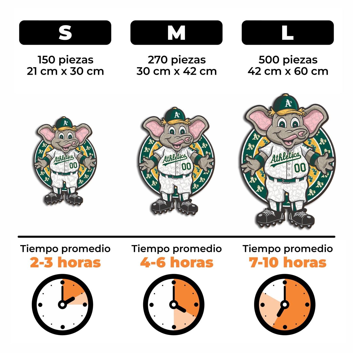 Oakland Athletics™ Mascota - Rompecabezas de Madera