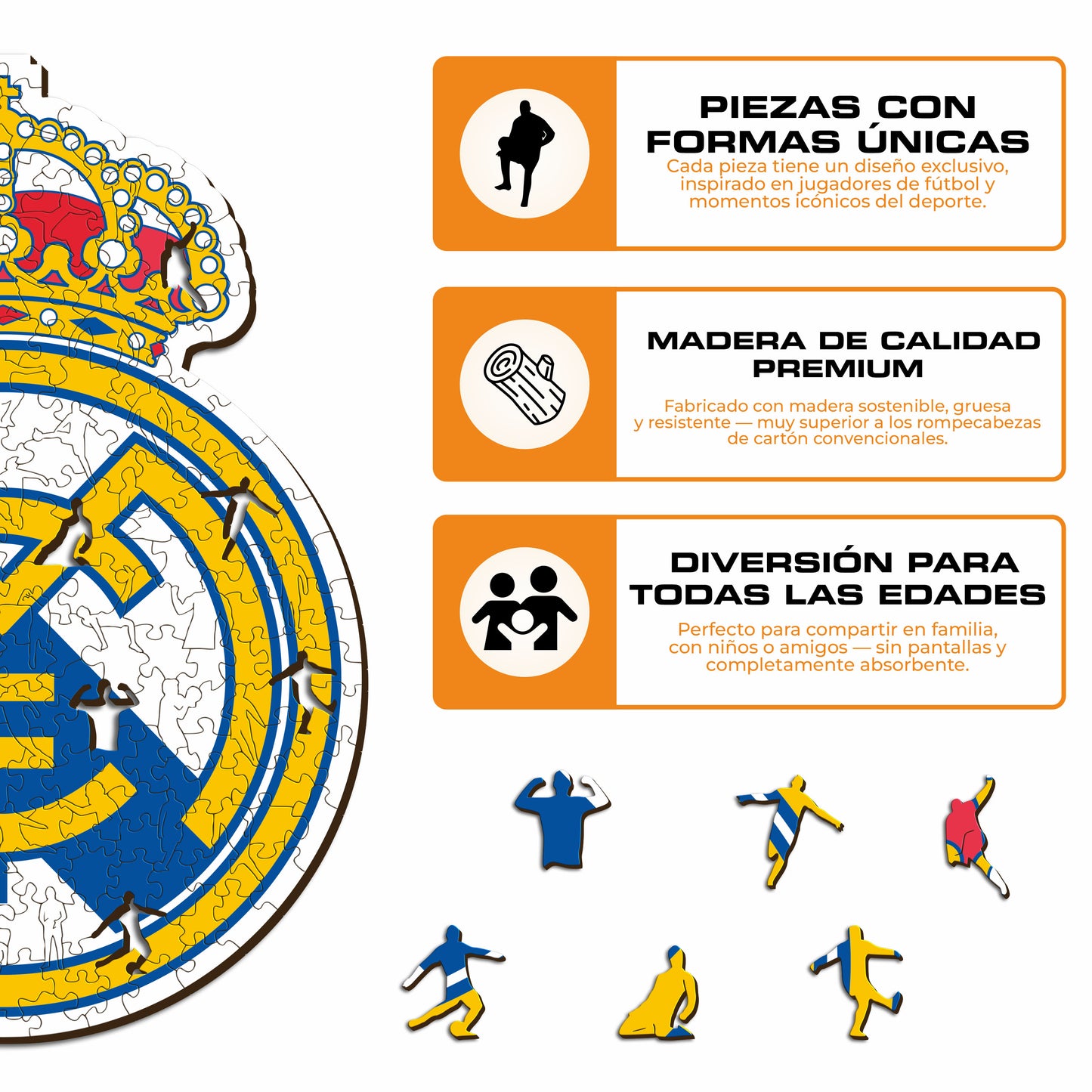 2 PACK Real Madrid CF® Logo + Equipo