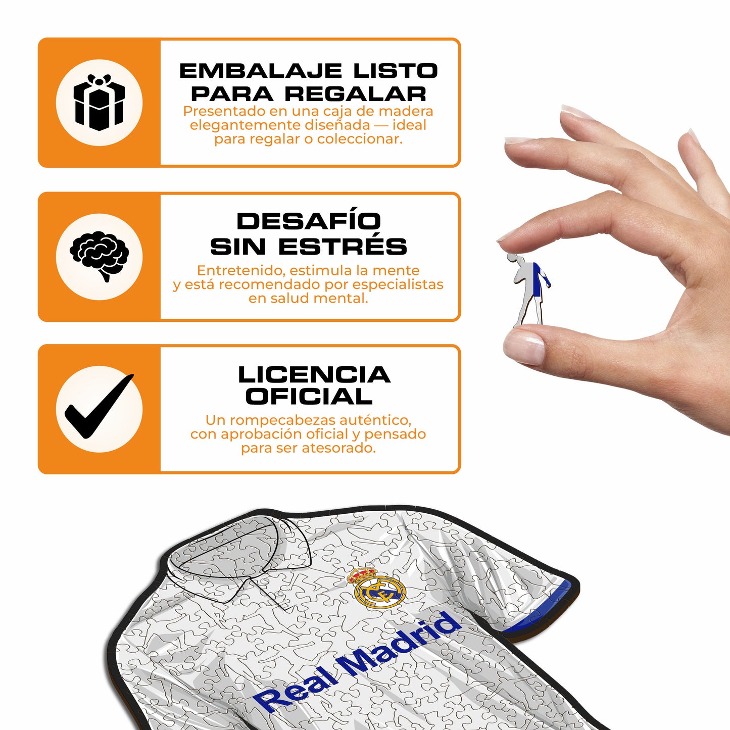 Real Madrid CF® Camiseta - Rompecabezas de Madera