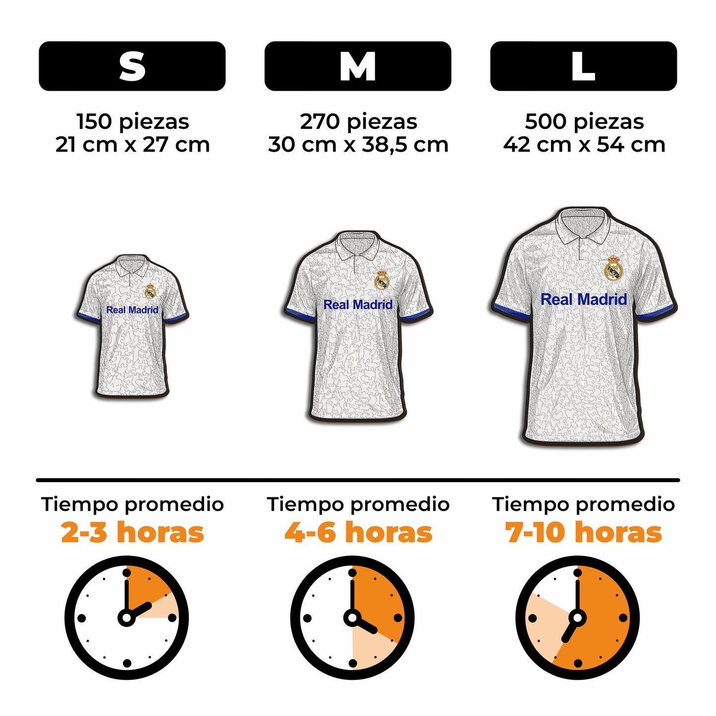 3 PACK Real Madrid CF® Logo + Camiseta + Equipo