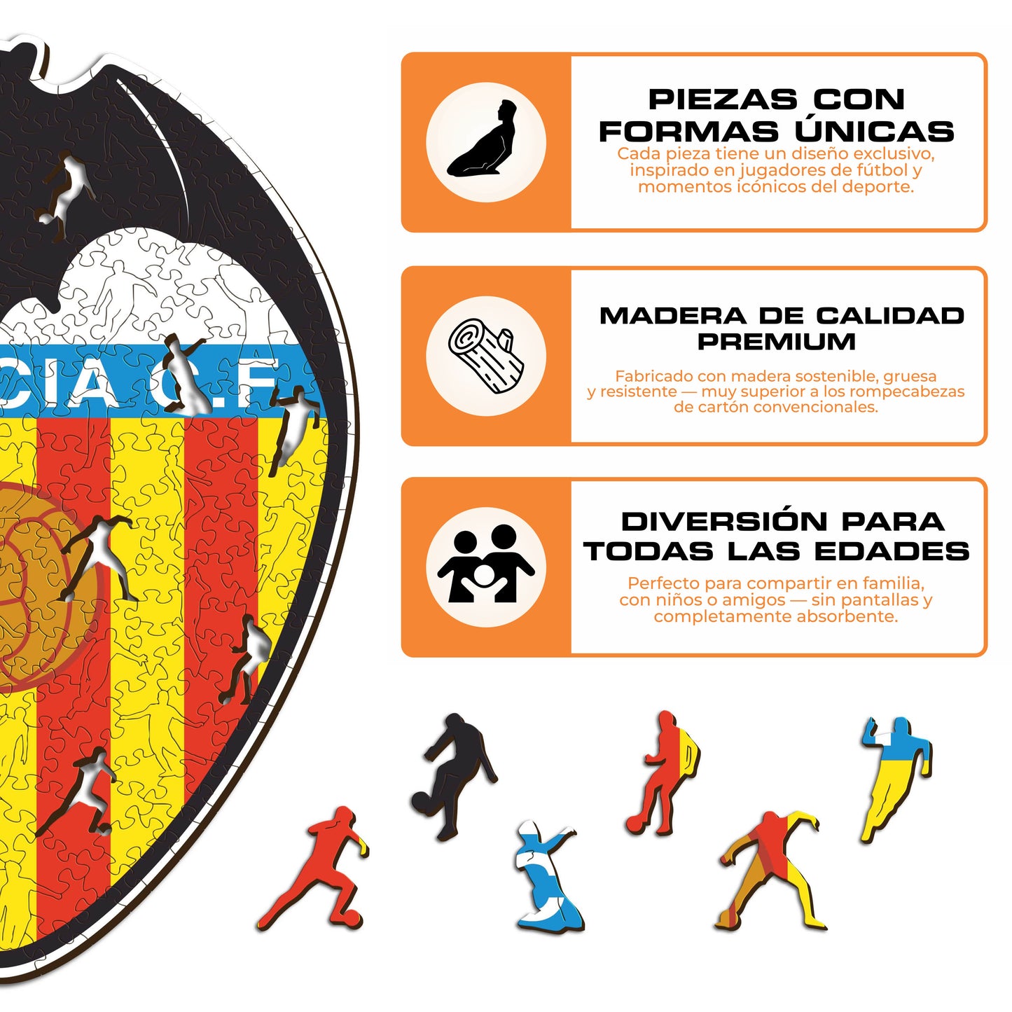 Valencia CF® Logo - Rompecabezas de Madera