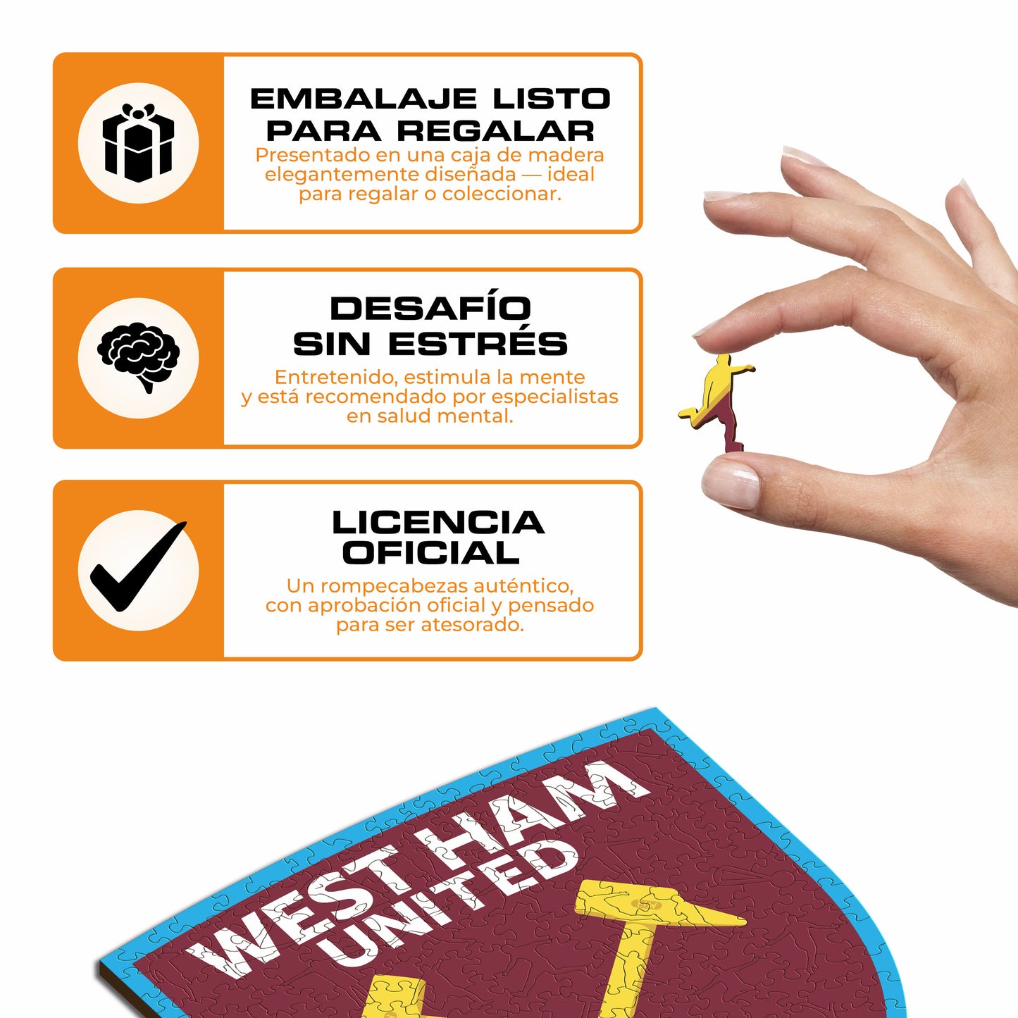 West Ham United FC® Logo - Rompecabezas de Madera
