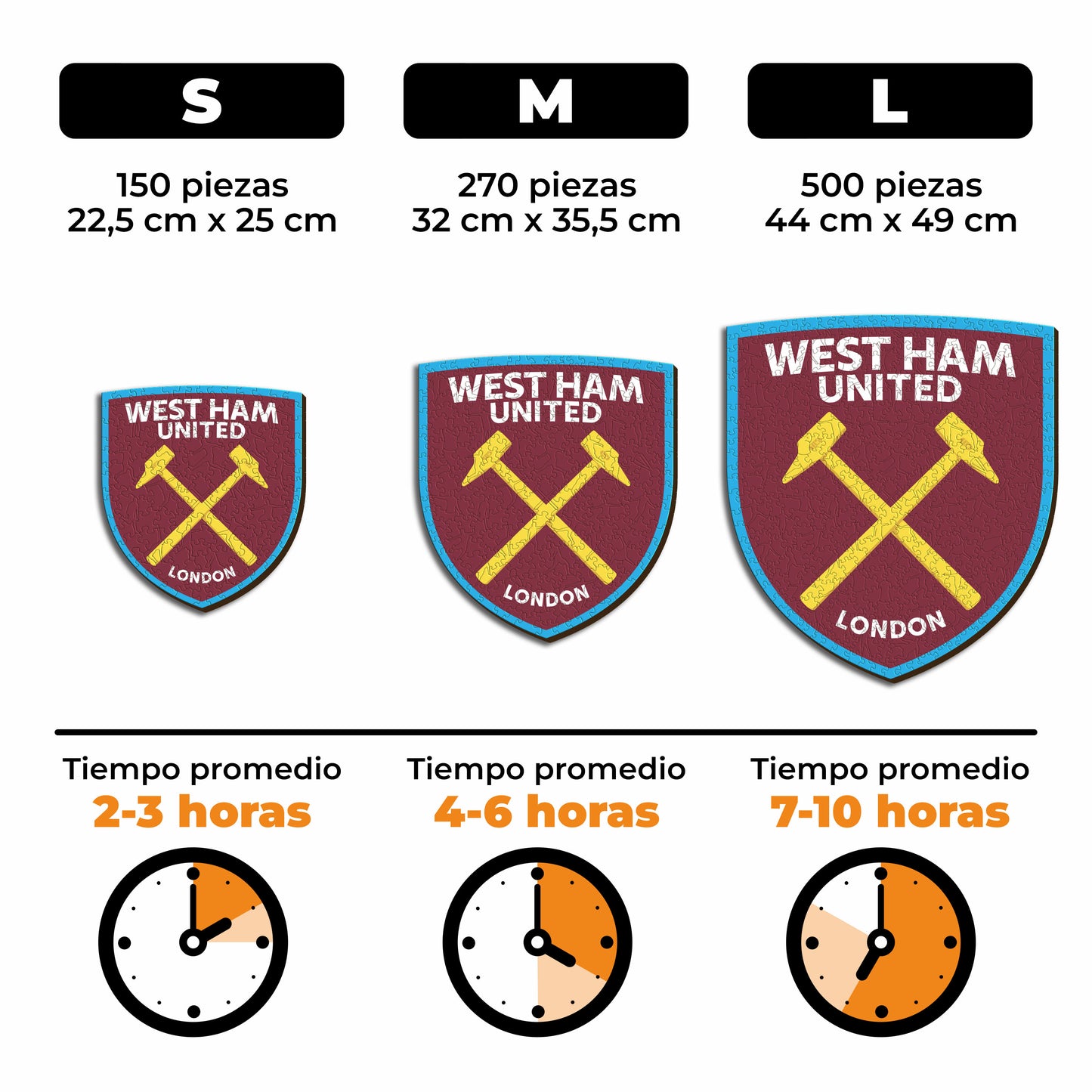 West Ham United FC® Logo - Rompecabezas de Madera