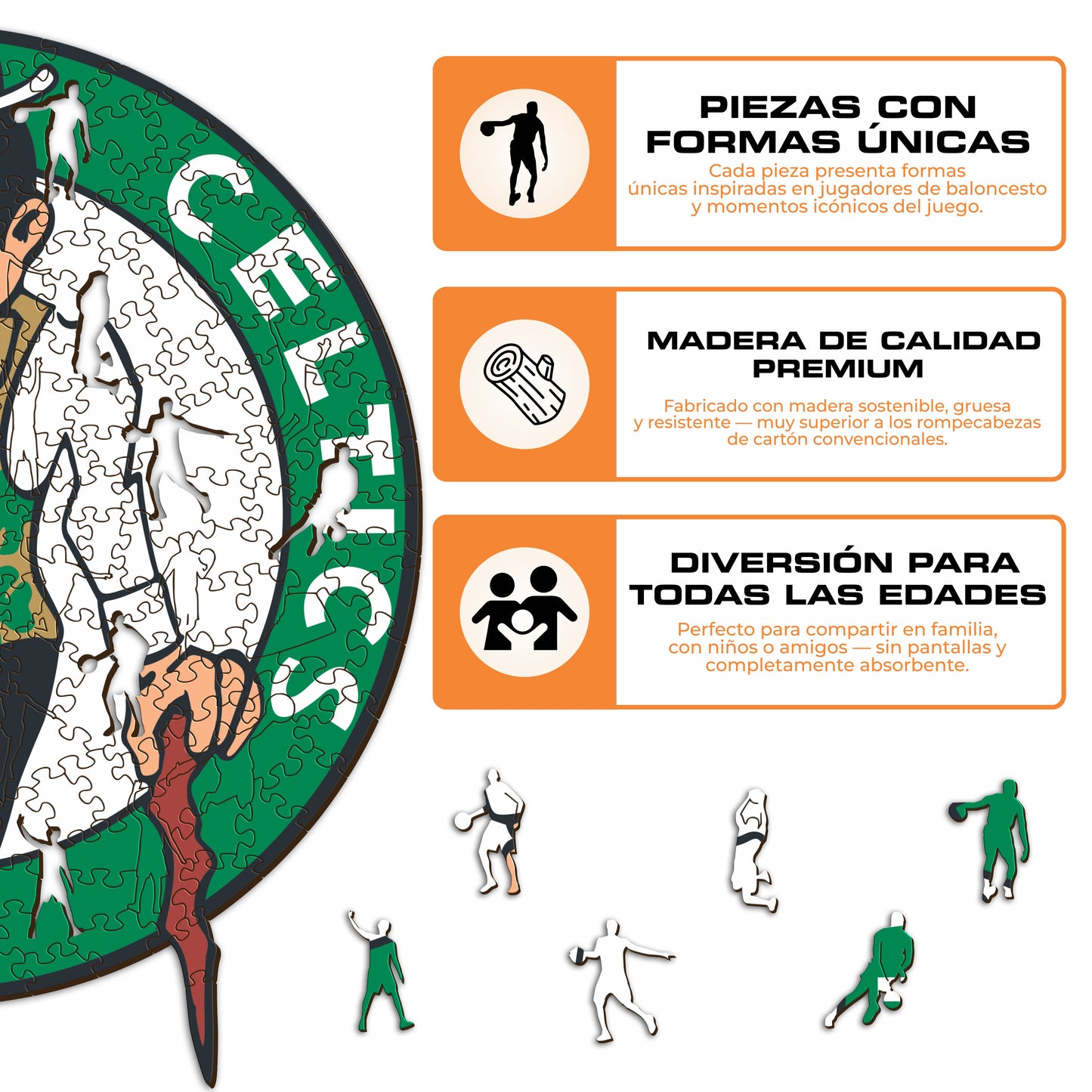 Boston Celtics™ - Rompecabezas de Madera
