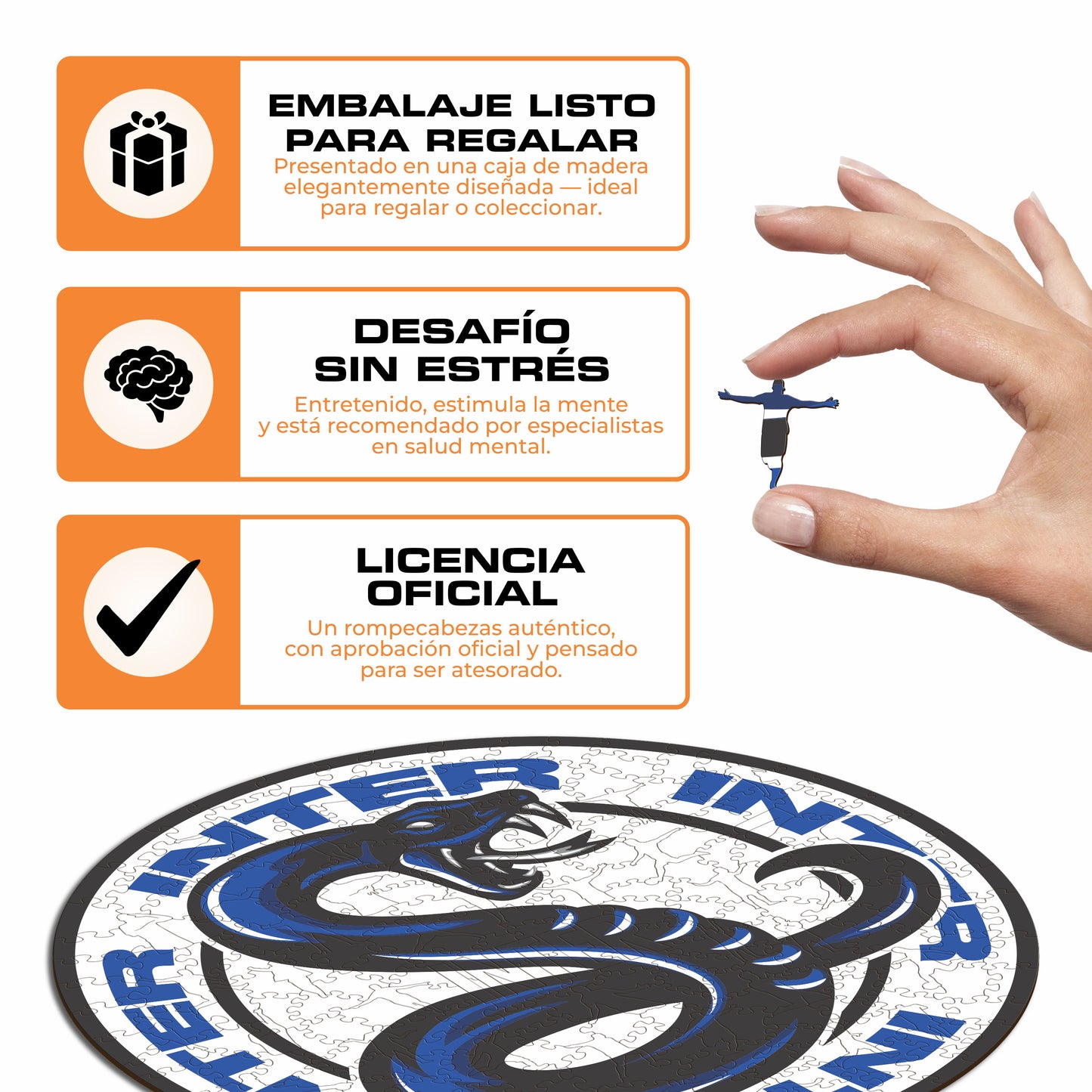 FC Inter® Serpiente - Rompecabezas de Madera