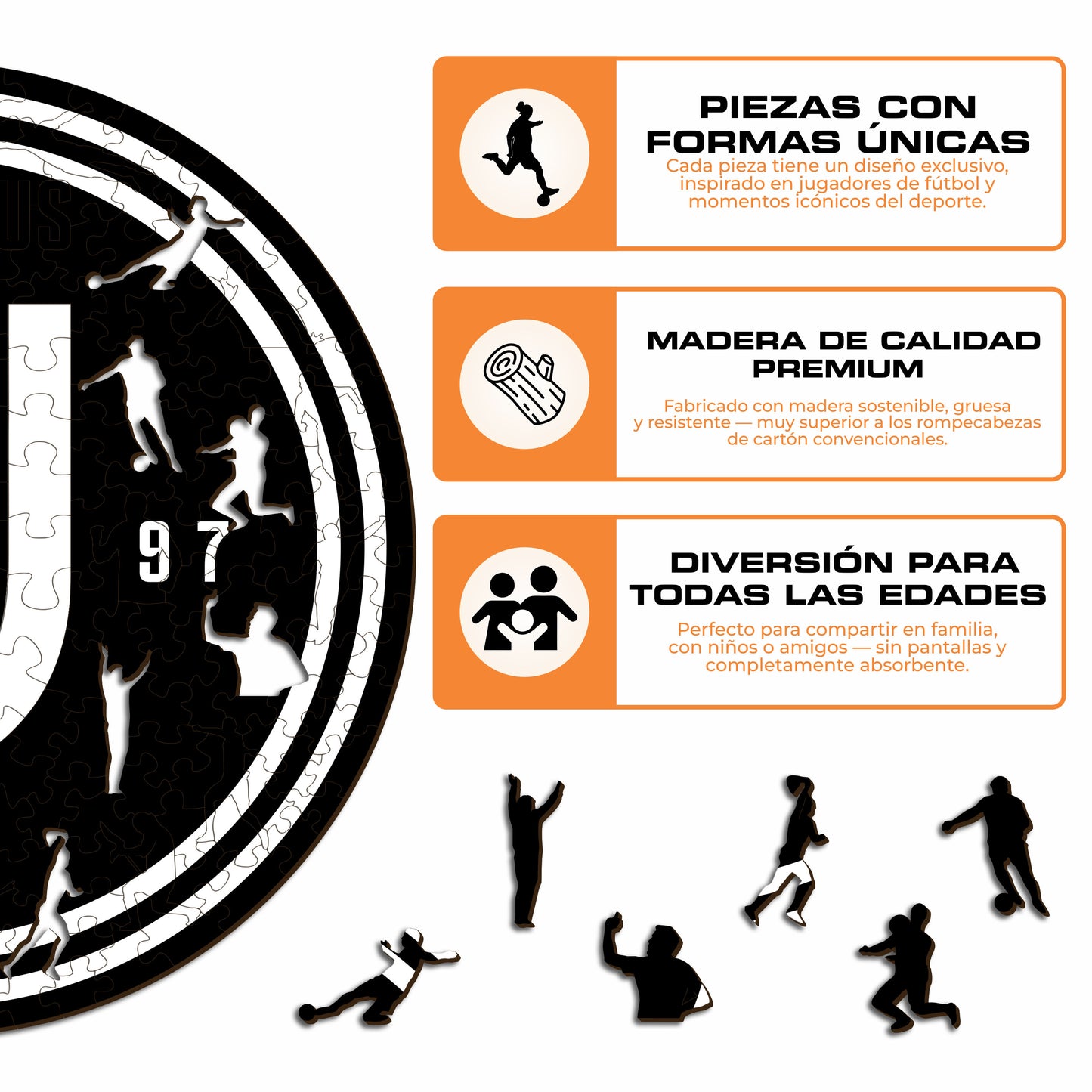 Juventus FC® Logo - Rompecabezas de Madera