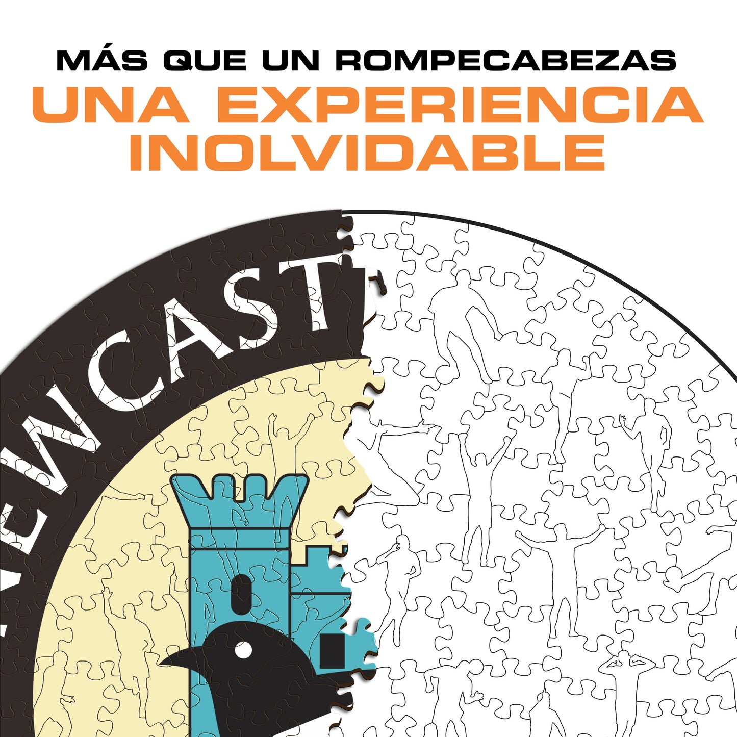 Newcastle United FC® Retro Logo - Rompecabezas de Madera