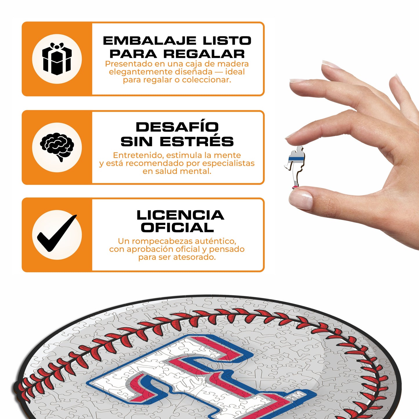 Texas Rangers™ - Rompecabezas de Madera