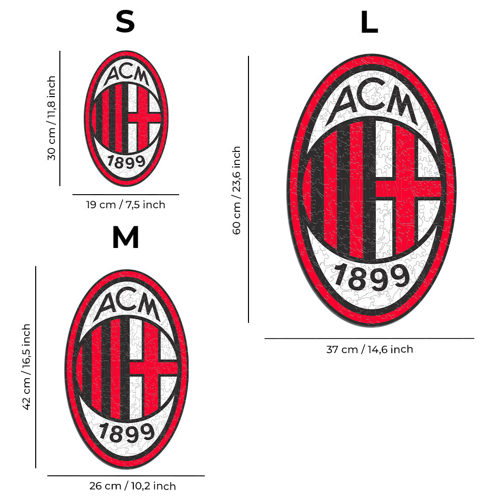 AC Milan® Logo - Rompecabezas de Madera