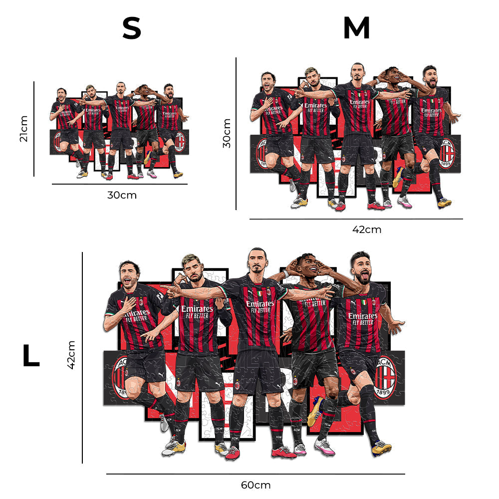 AC Milan® 5 Players - Rompecabezas de Madera (EDICIÓN LIMITADA)