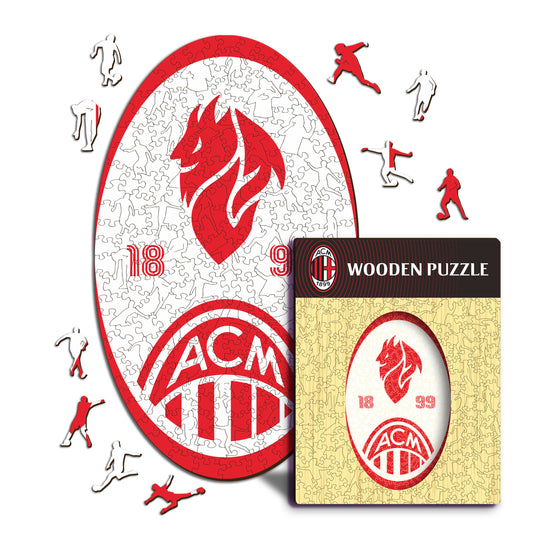 AC Milan® Retro Logo - Rompecabezas de Madera