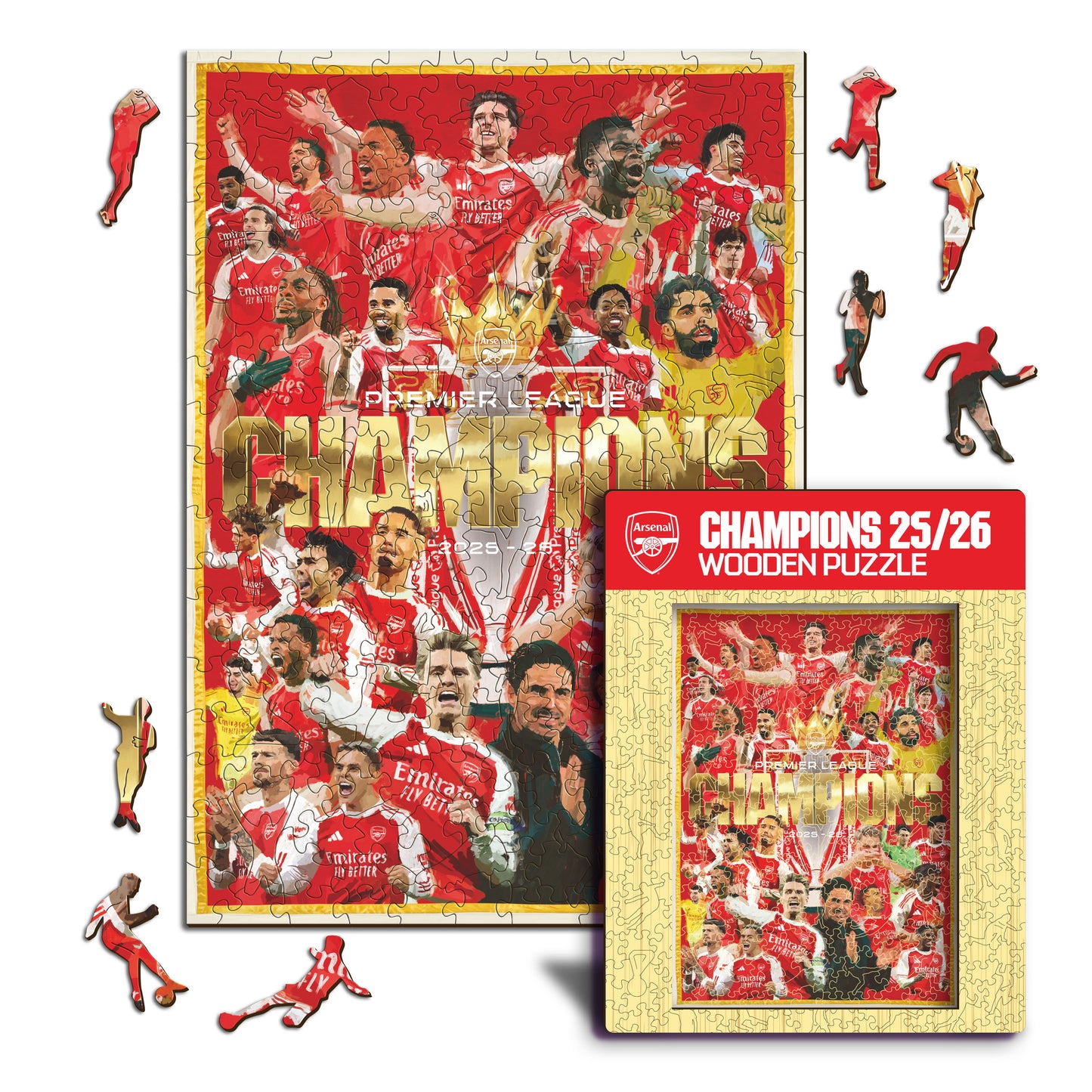 Arsenal FC® Premier League Champions 25/26 - Puzzle de Madera