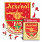 Arsenal FC® Retro Logo - Rompecabezas de Madera