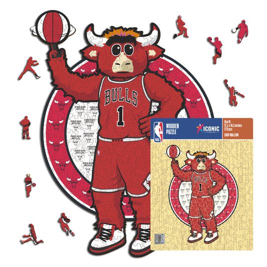 Chicago Bulls™ Mascota - Puzzle de Madera