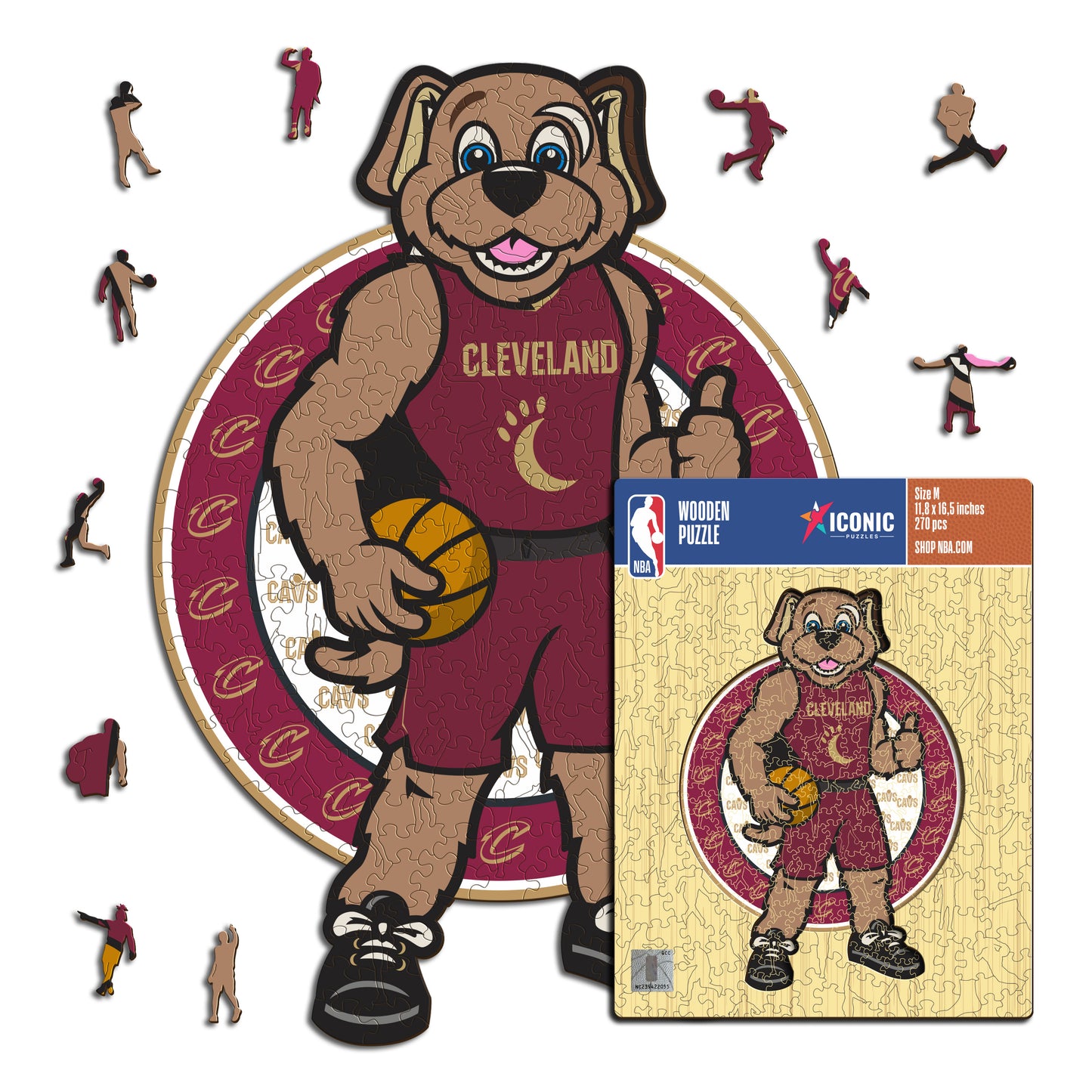 Cleveland Cavaliers™ Mascota Puzle de Madera