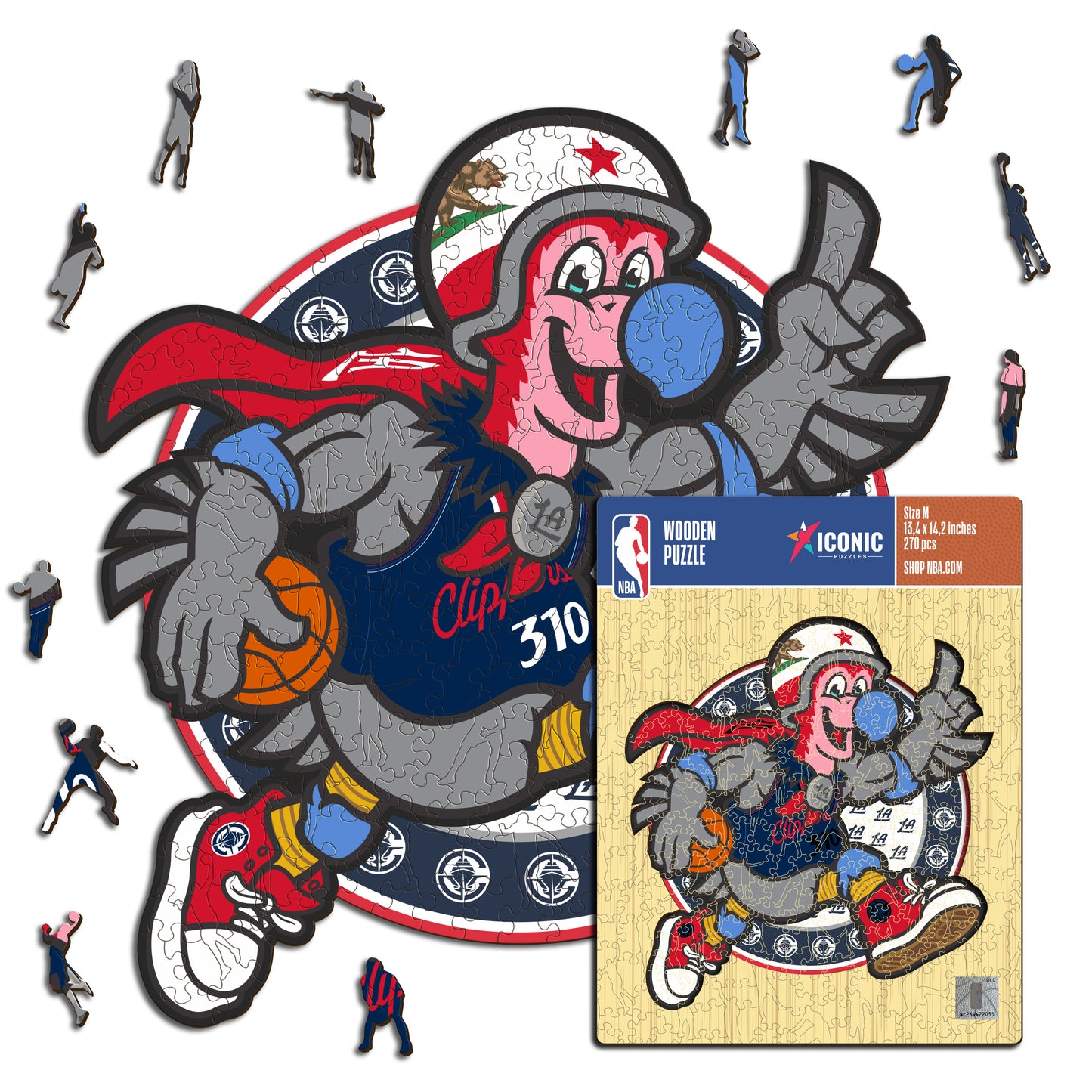 Los Angeles Clippers™ Mascota Puzle de Madera