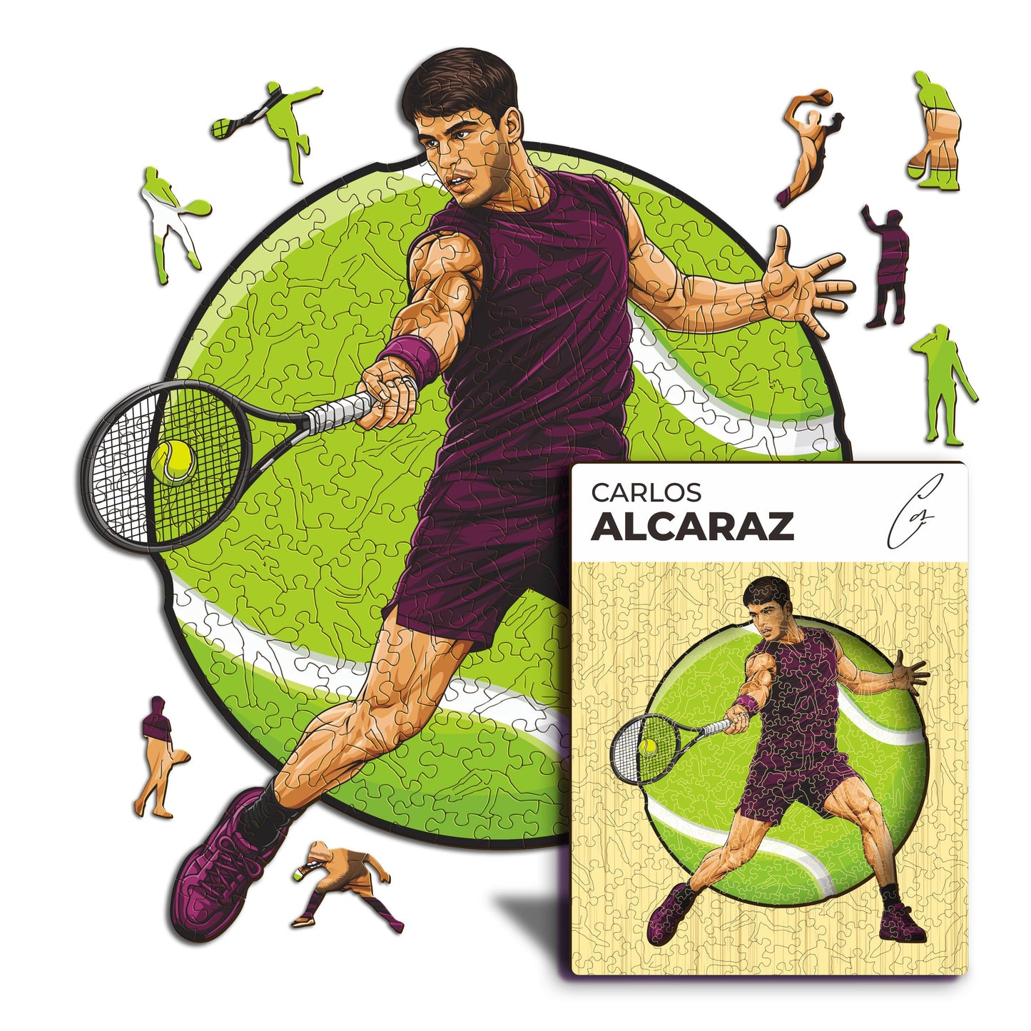 Carlos Alcaraz - Wooden Puzzle