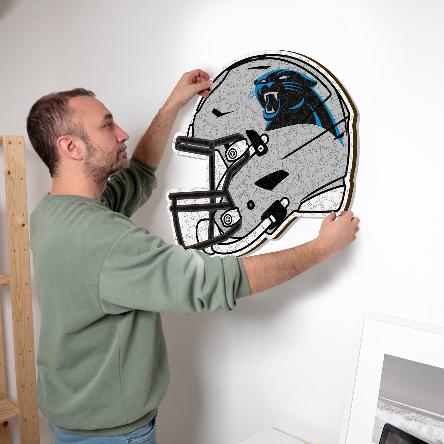 Carolina Panthers™ Casco - Rompecabezas de Madera