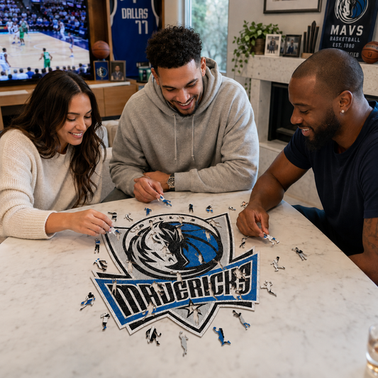 Dallas Mavericks™ Logo Puzle de Madera